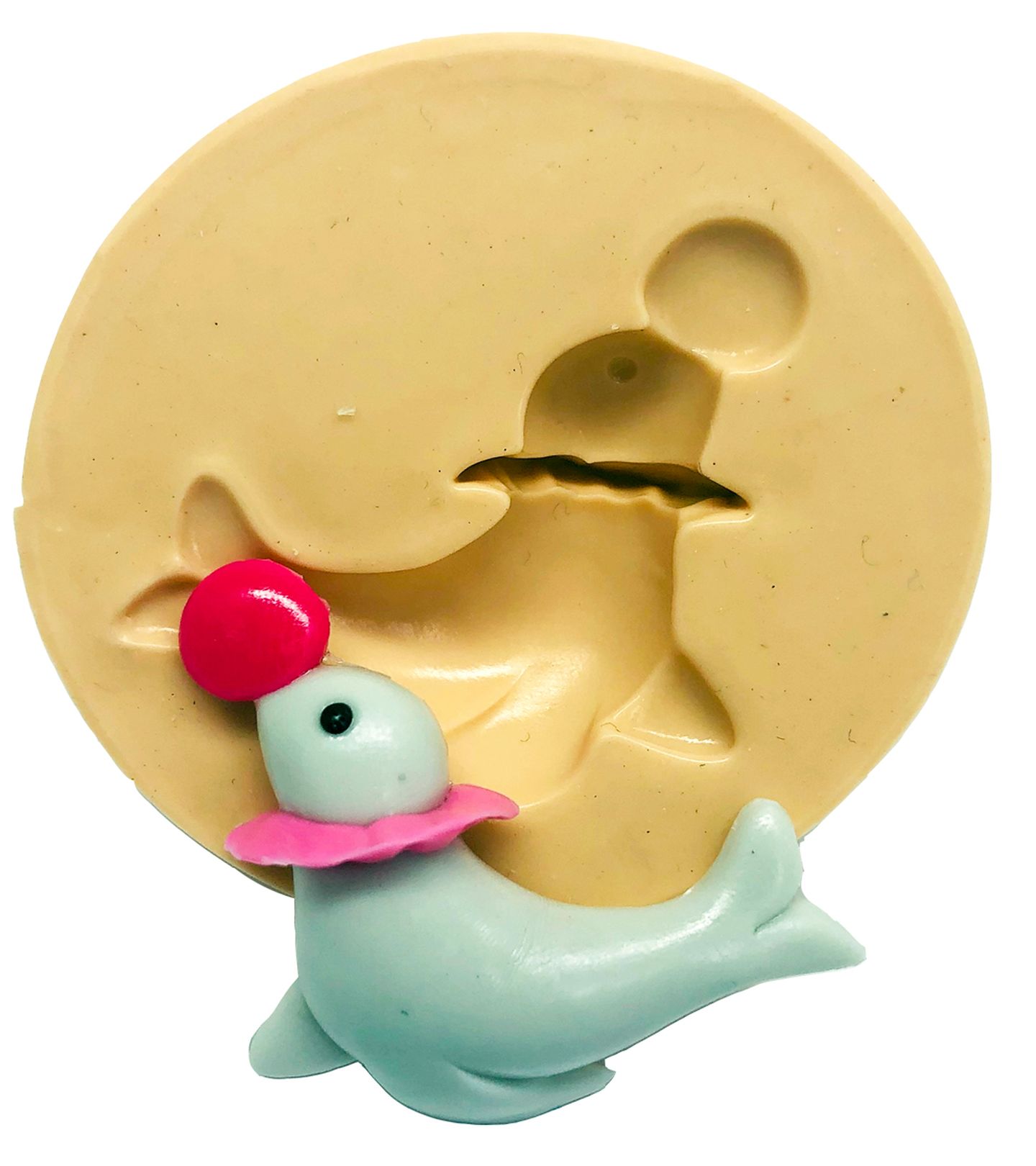 Molde de silicone - Circo Rosa - Foca - Media - P821