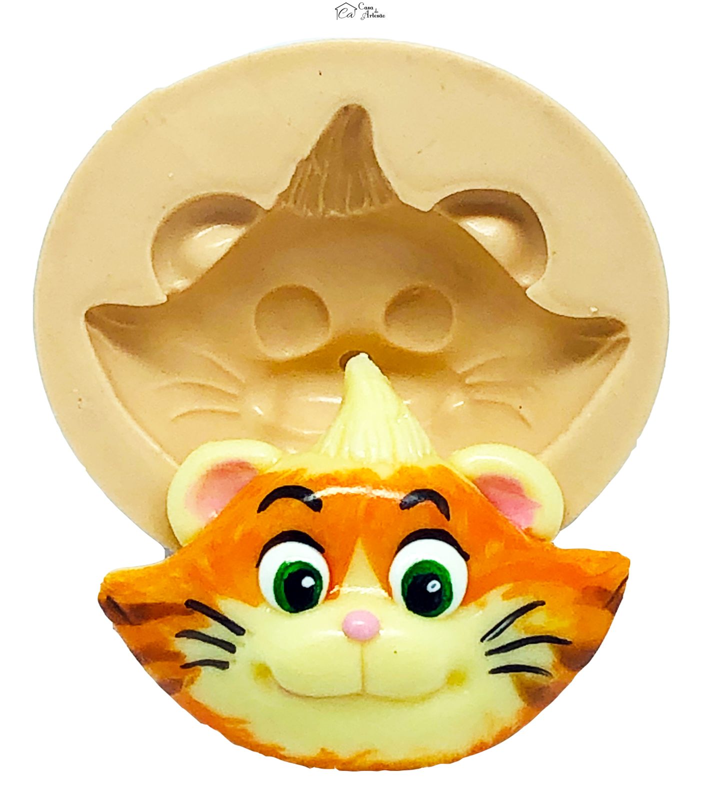 Molde de silicone - 44 Gatos - Rosto Almôndega- Grande - P809