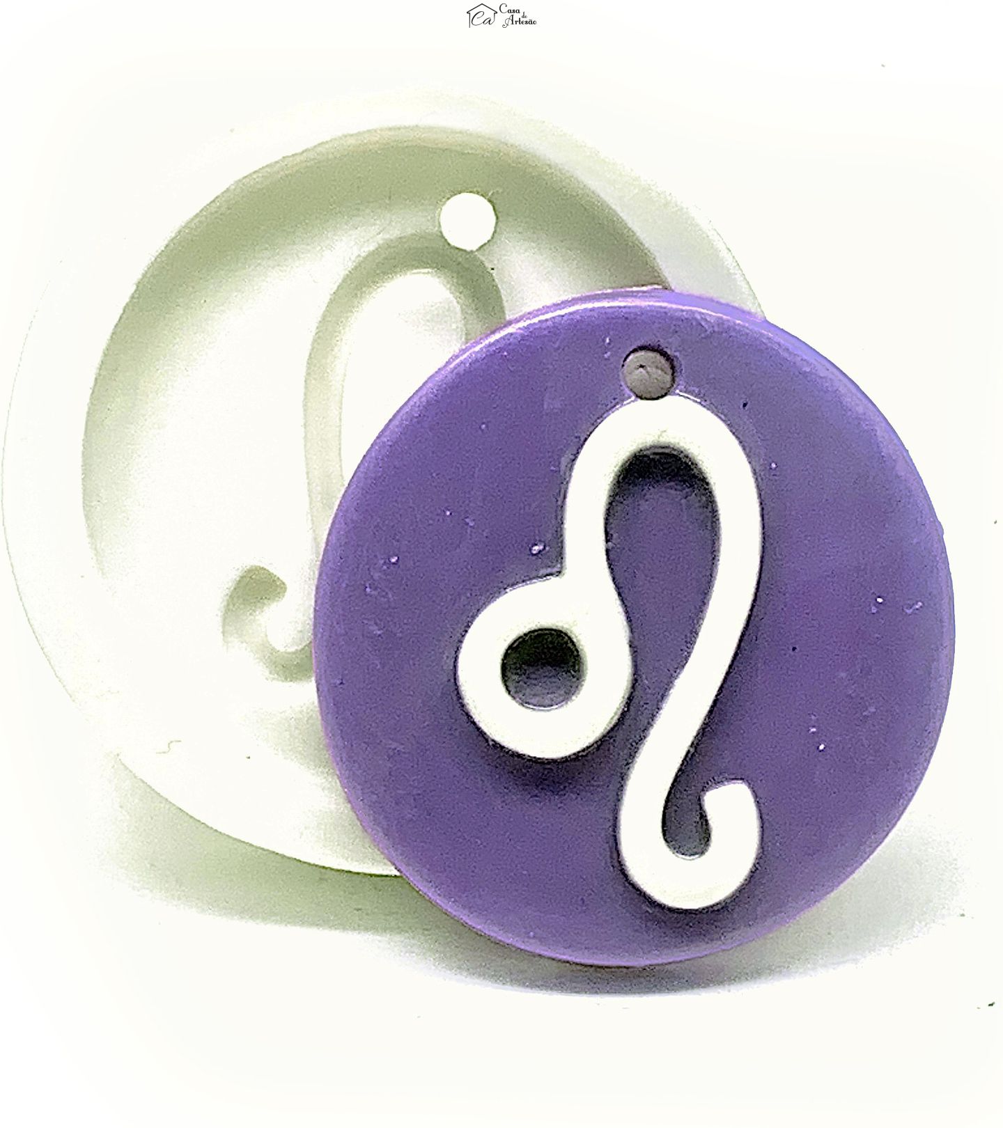 Molde de silicone - Horoscopo - Pingente - Leao - Grande - P1144