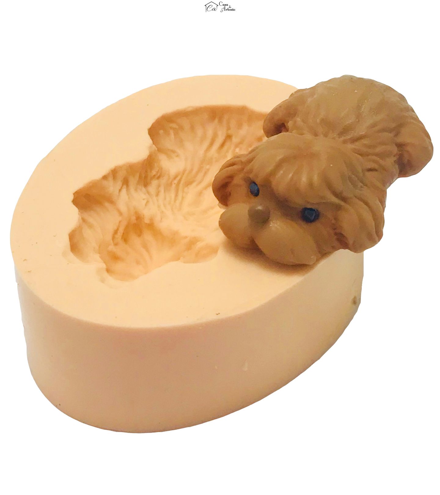 Molde de silicone - Cachorro Poodle - Peludo