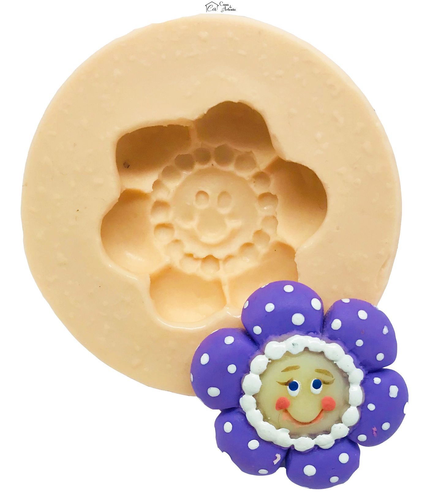 Molde de silicone - Margarida c/ Rosto - P58 -187