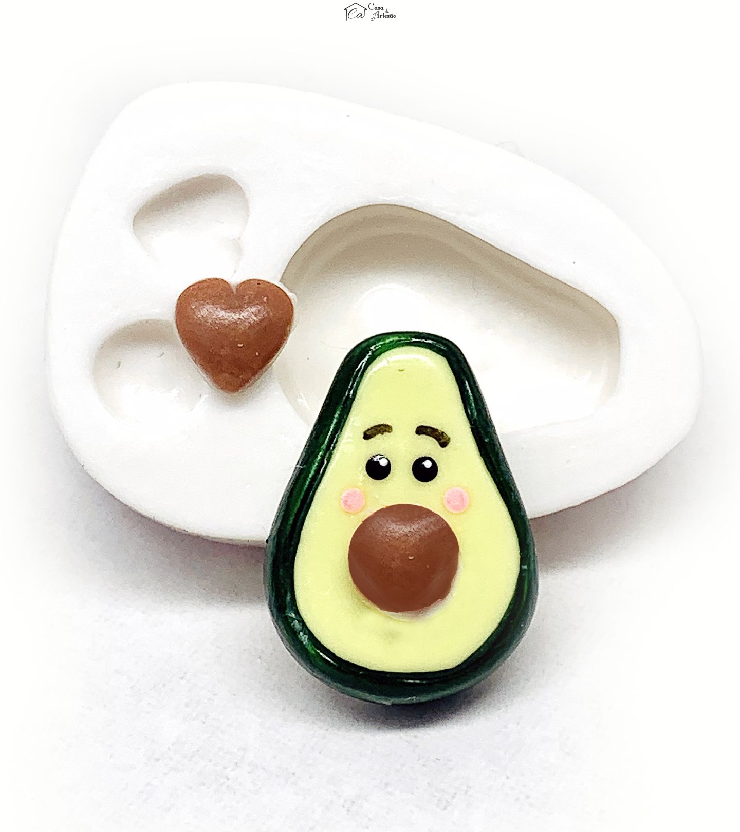 Molde de silicone - Kawaii - Abacate - Pequeno - P1158