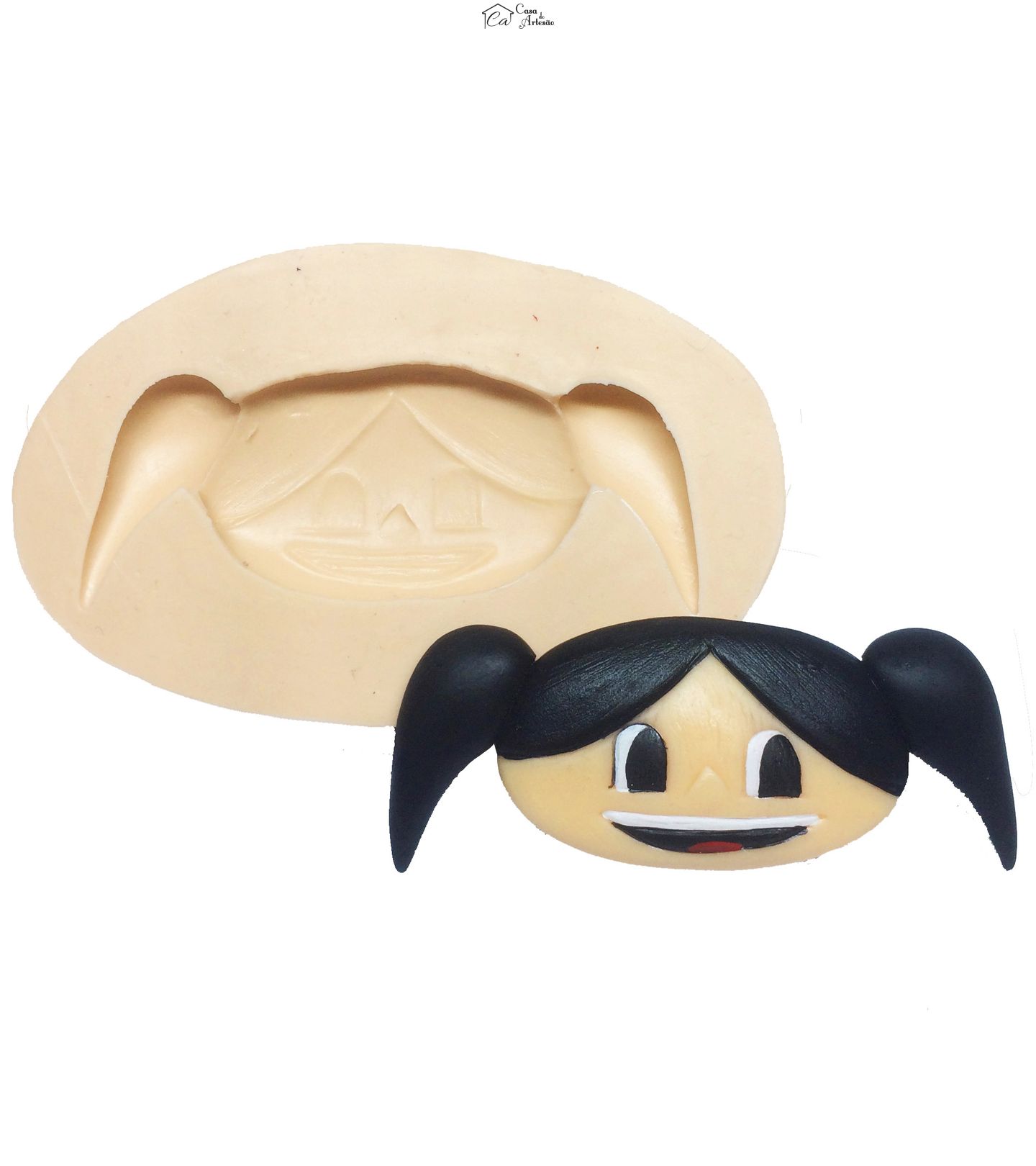 Molde de silicone - Show da Luna - Rosto Luna - Grande - P244