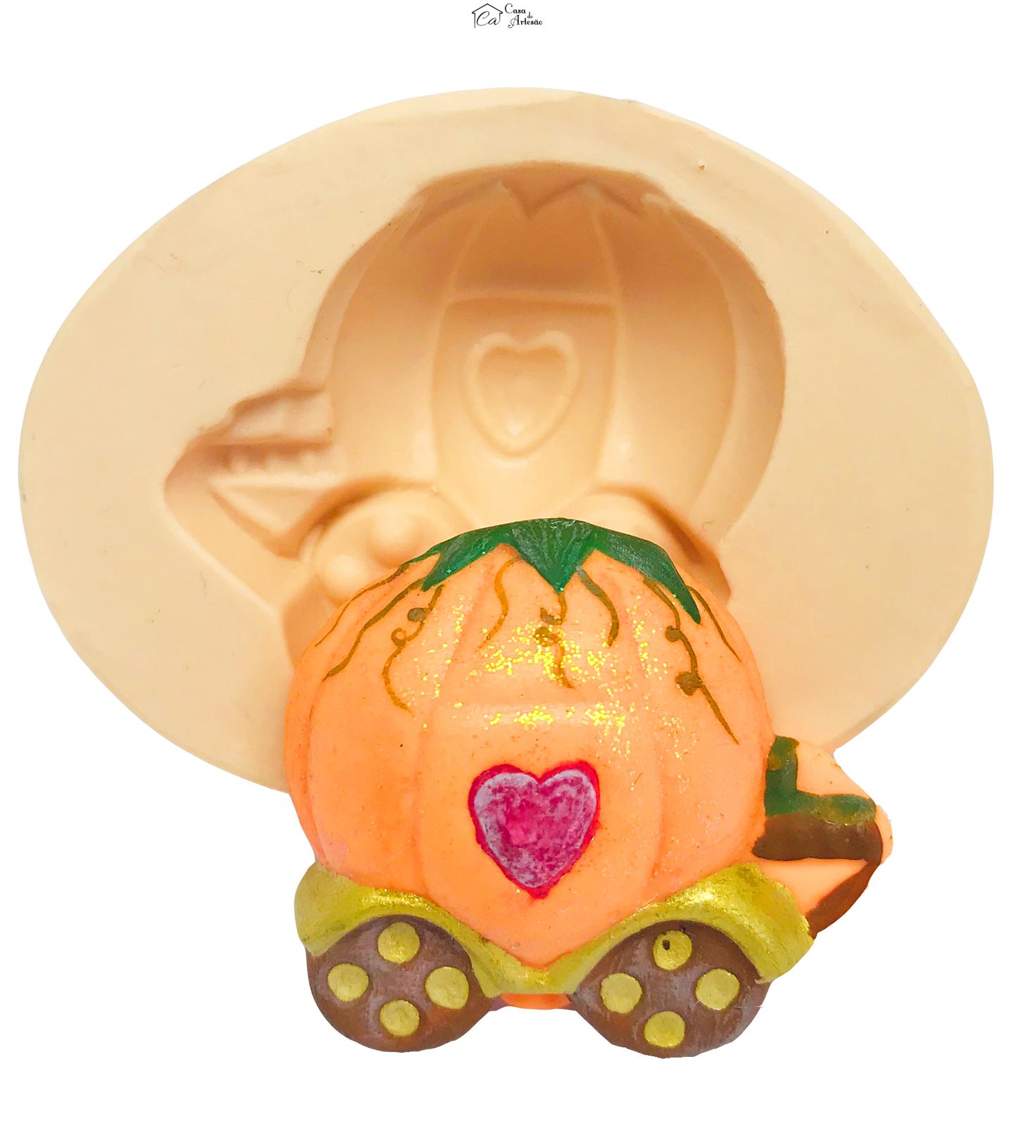 Molde de silicone - Cinderela - Carruagem de Abobora