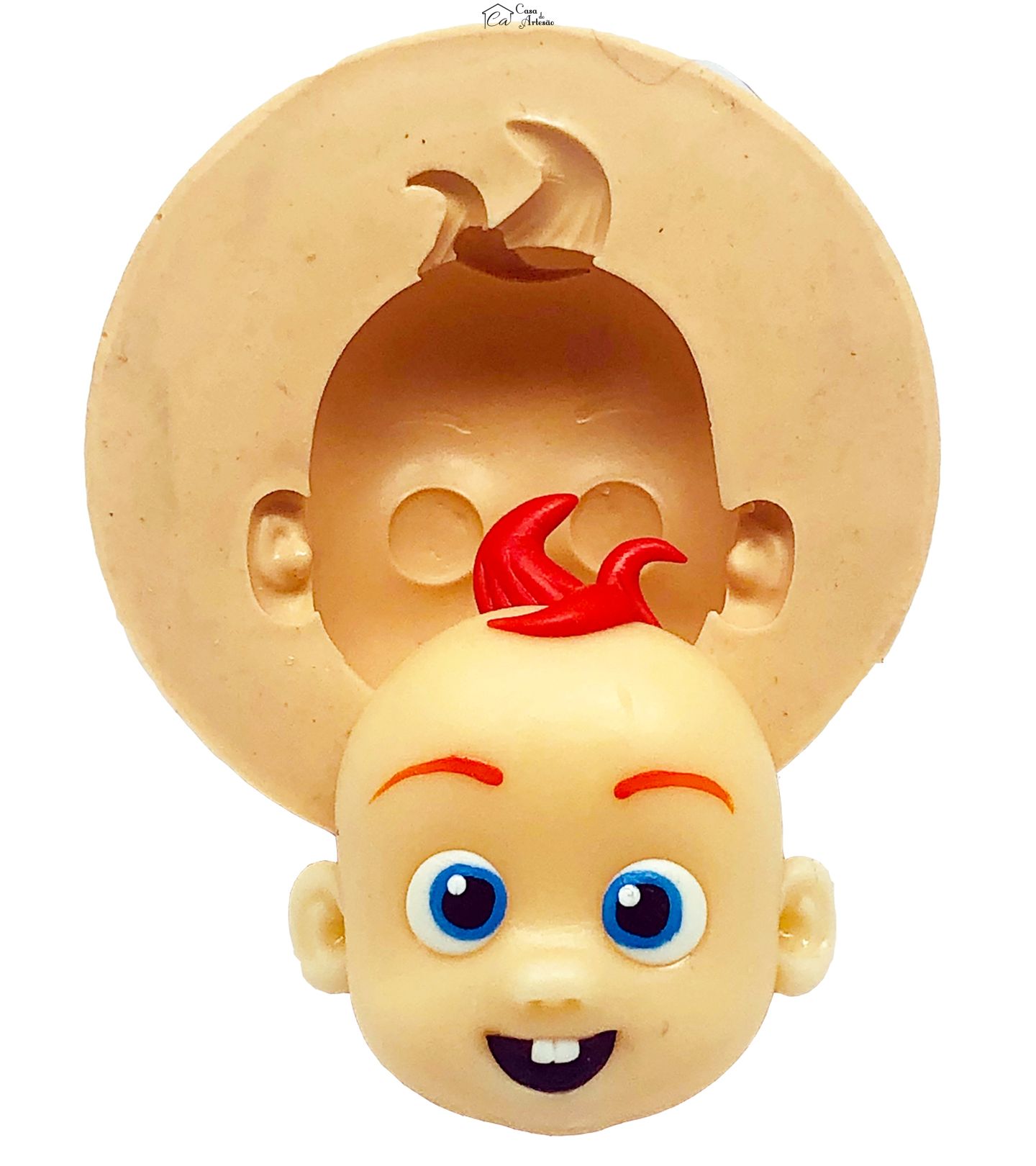 Molde de silicone - Super Jojo - Rosto Jojo - Grande - P879