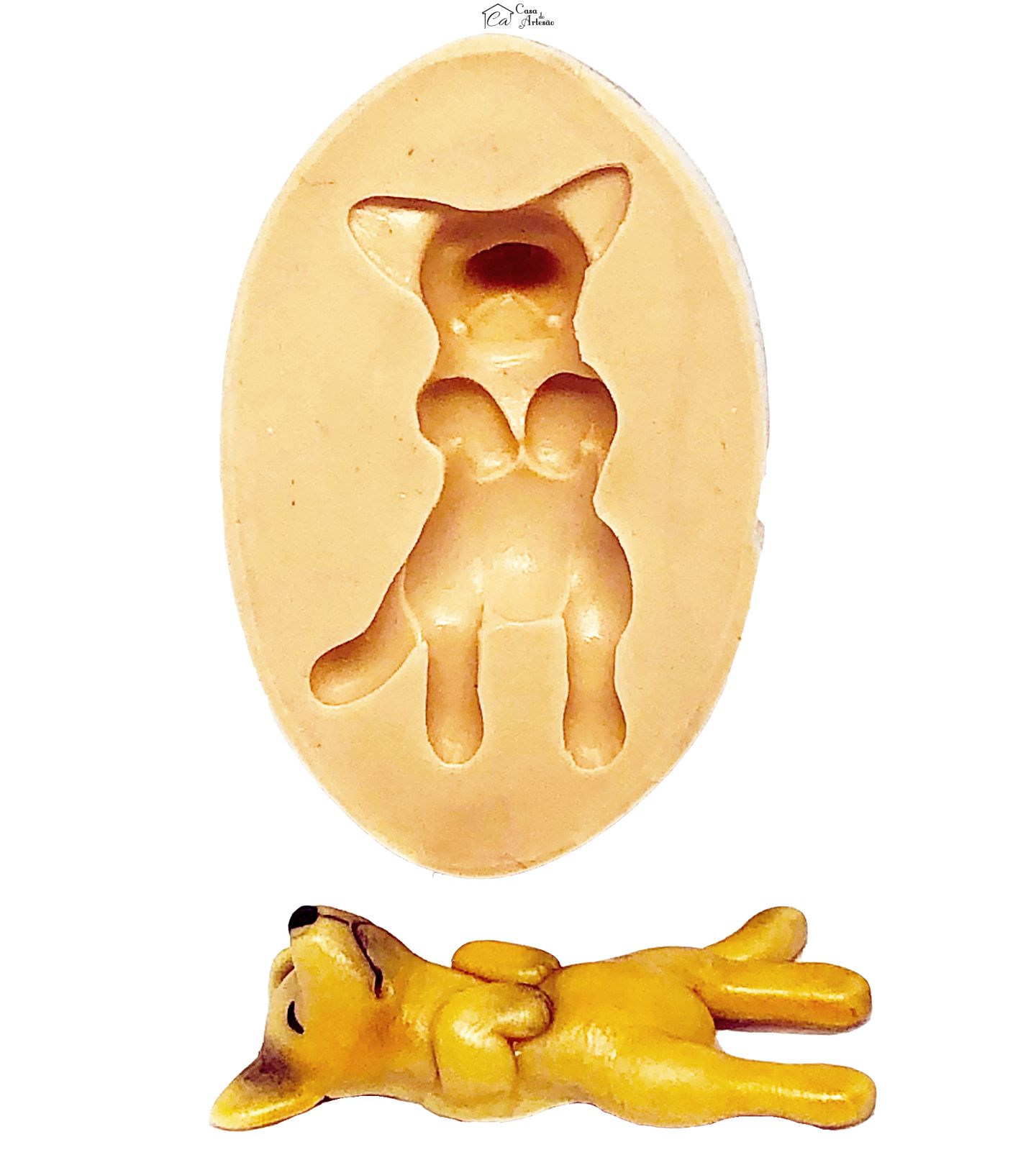 Molde de silicone - Cachorro -  Dormindo - Pequeno - P754