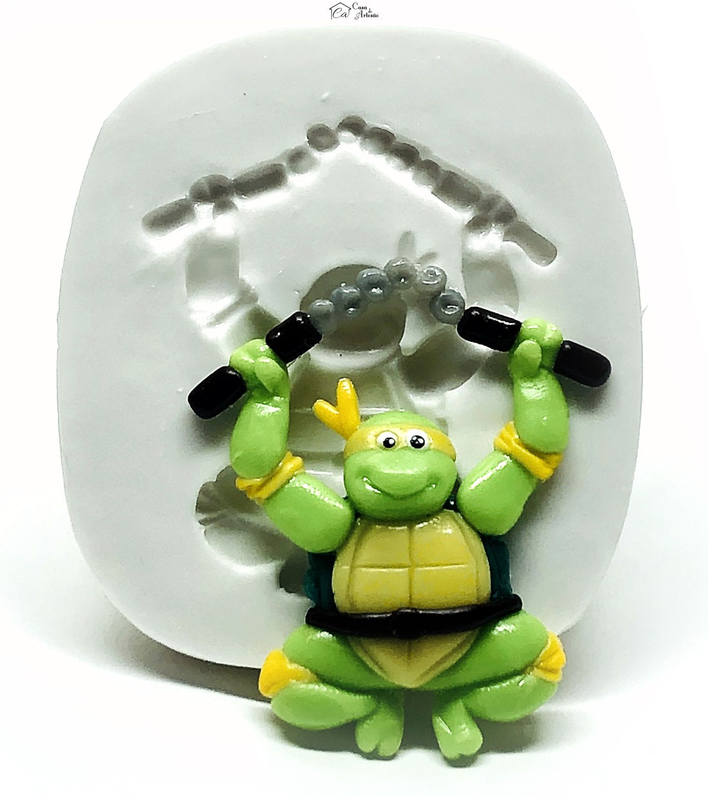 Molde de silicone - Tartarugas Ninjas - Michelangelo - Medio - P999