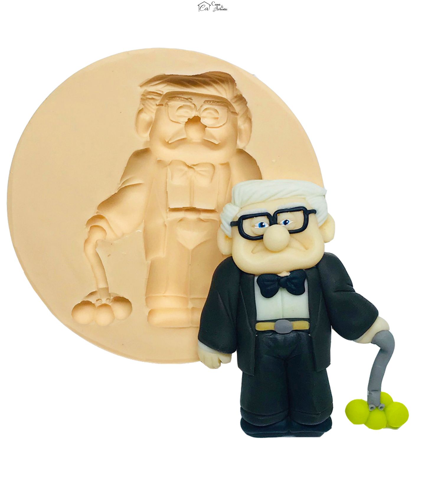 Molde de silicone - Up! Altas Aventuras - Carl Grande - P553