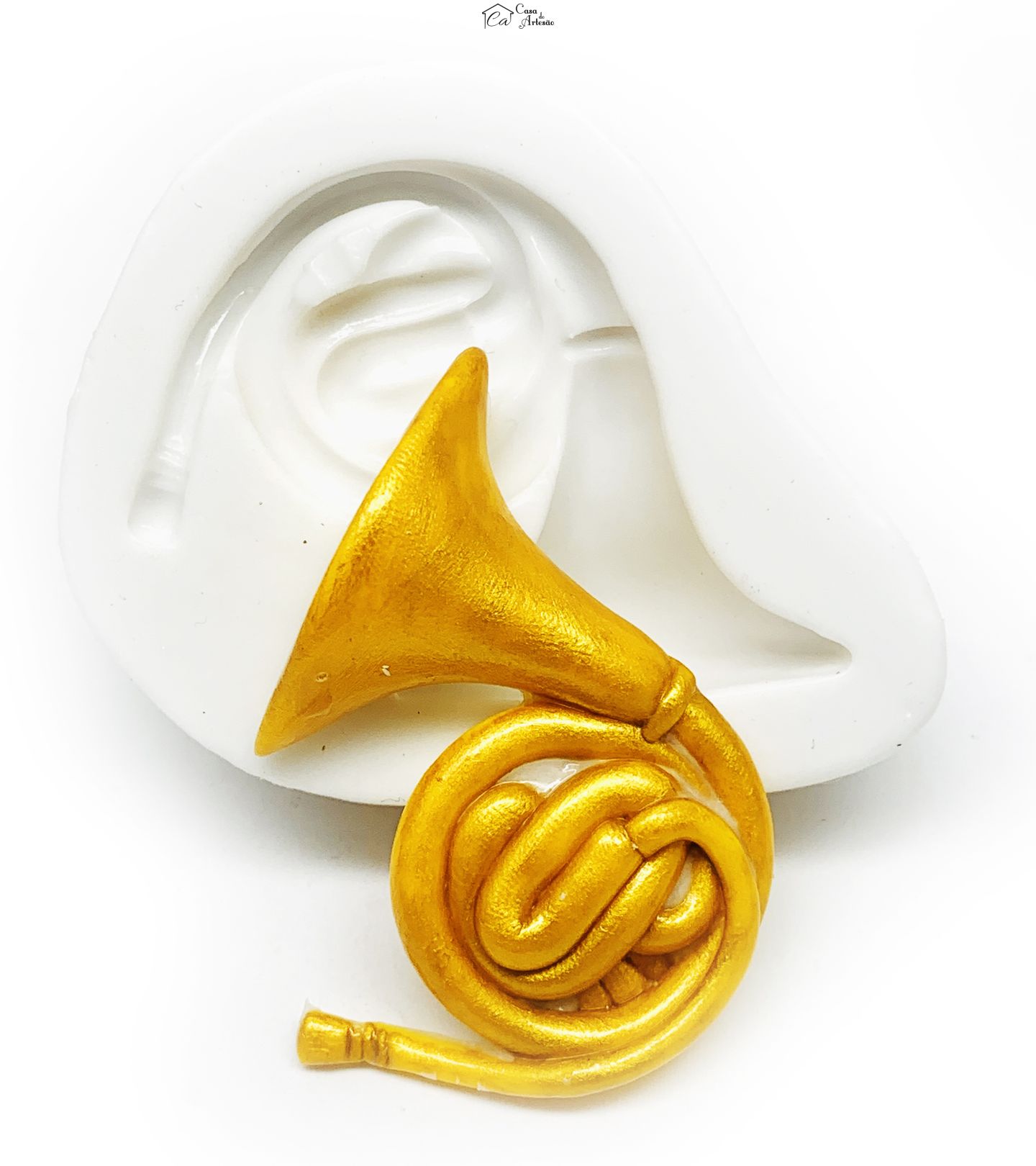 Molde de silicone - Instrumentos Musicais - Trompa - Media - P1214