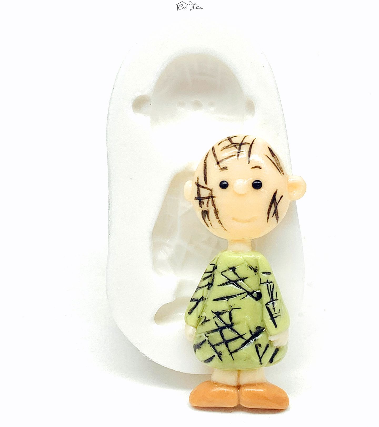 Molde de silicone - Turma do Snoopy - Charlie Brown Chiqueirinho - Medio - P1131