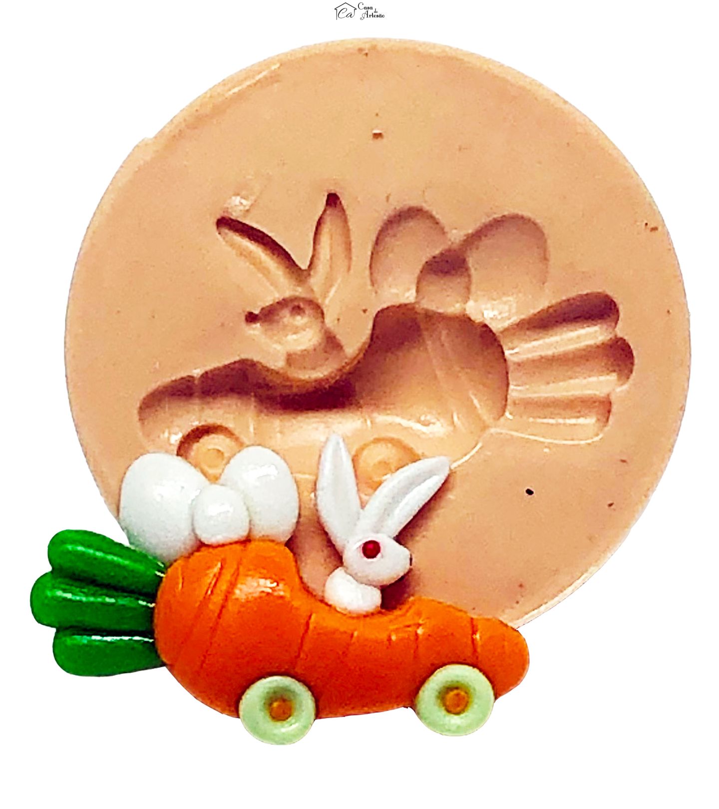 Molde de silicone - Coelho no Carro I - Pequeno - P720