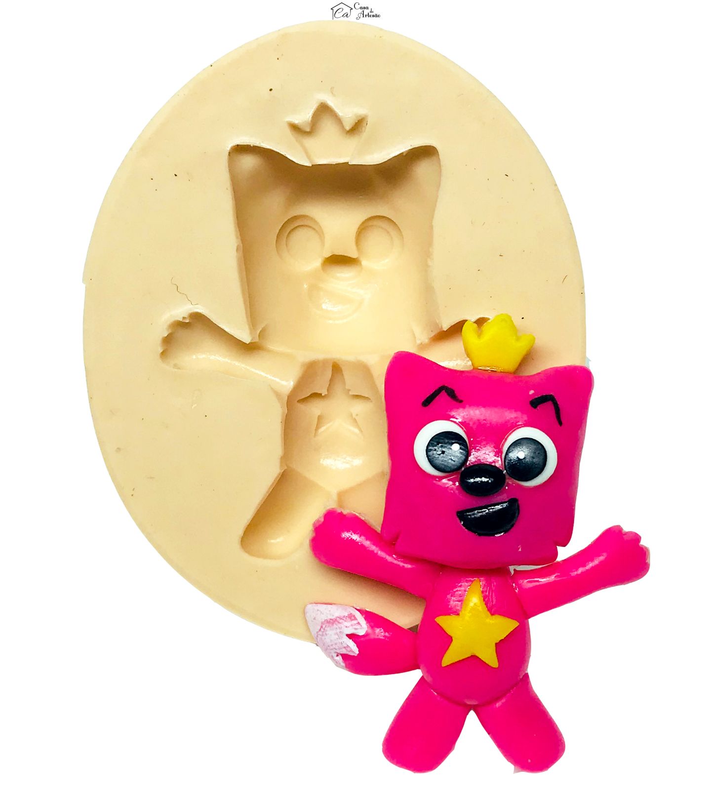 Molde de silicone - Baby Shark - Gato - Medio - P626