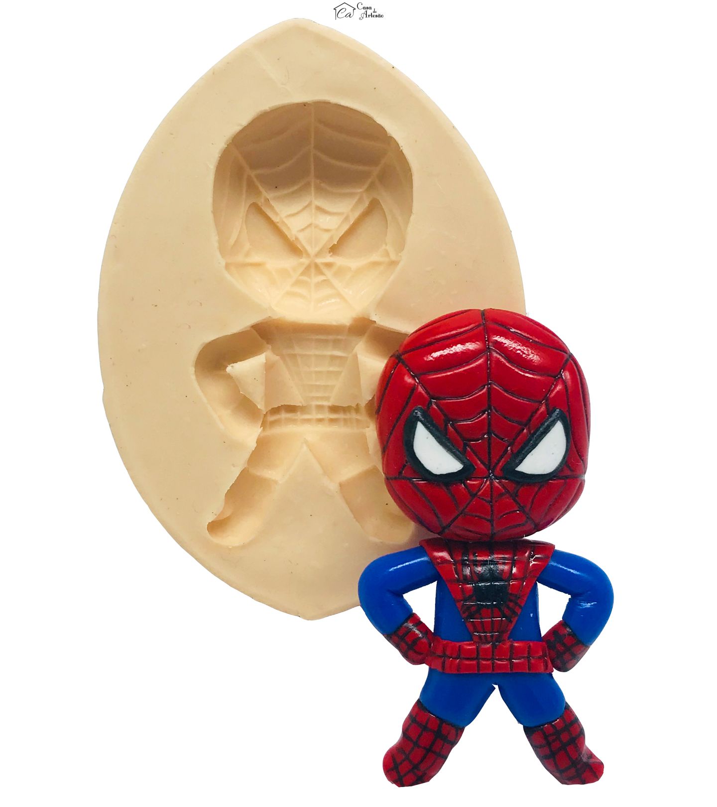 Molde de silicone - Os Vingadores - Fofinhos - Homem Aranha - Grande - P480