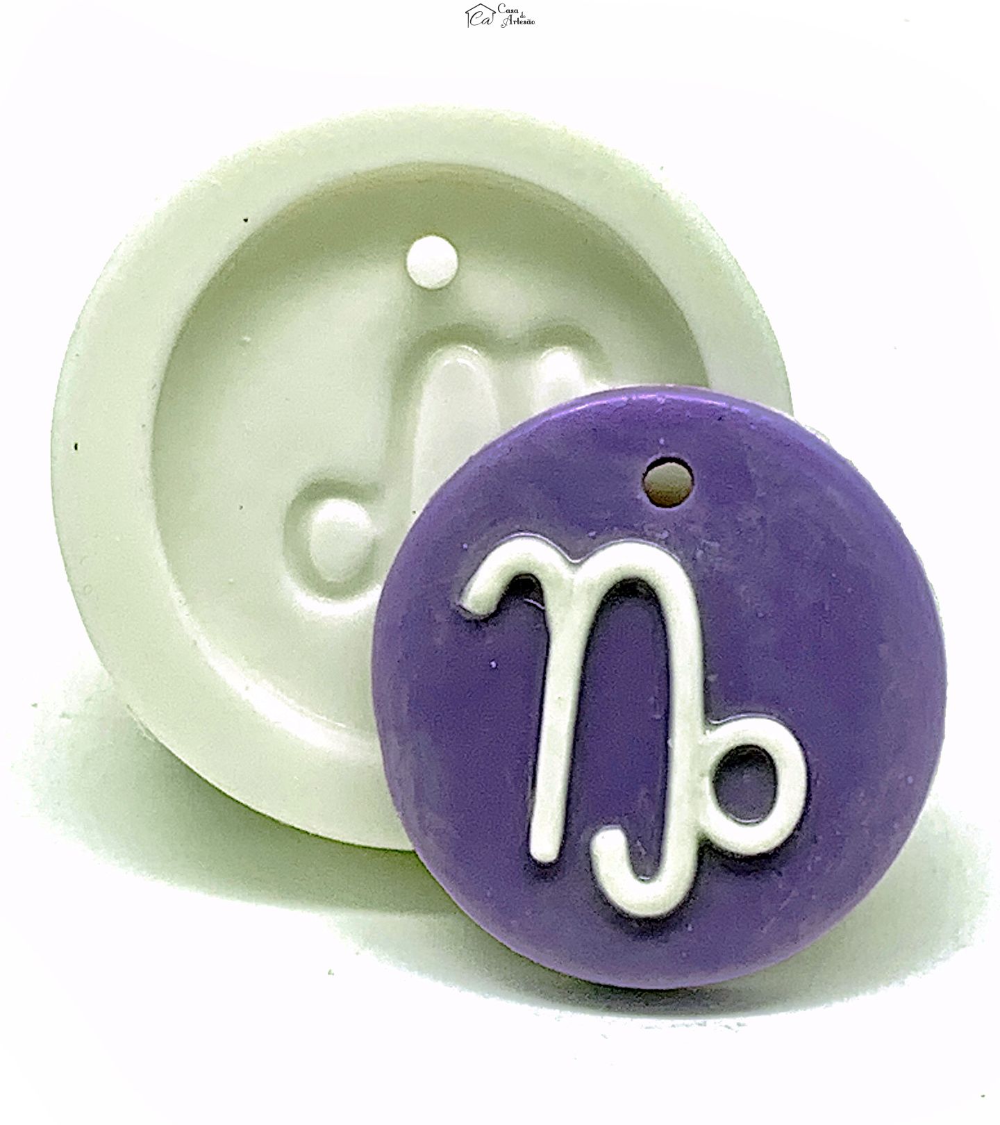Molde de silicone - Horoscopo - Pingente - Capricornio - Medio - P1146