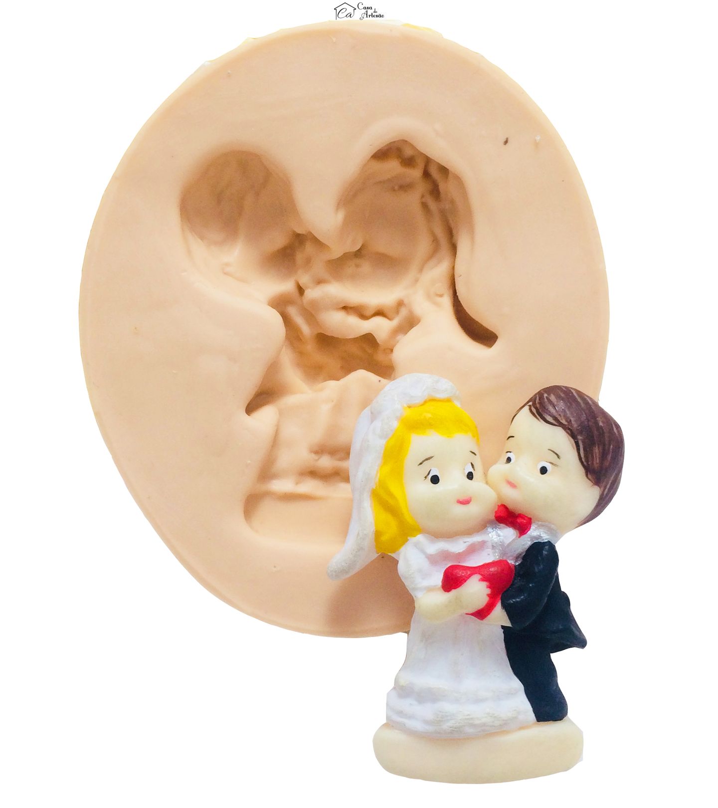 Molde de silicone - Casal Noivos