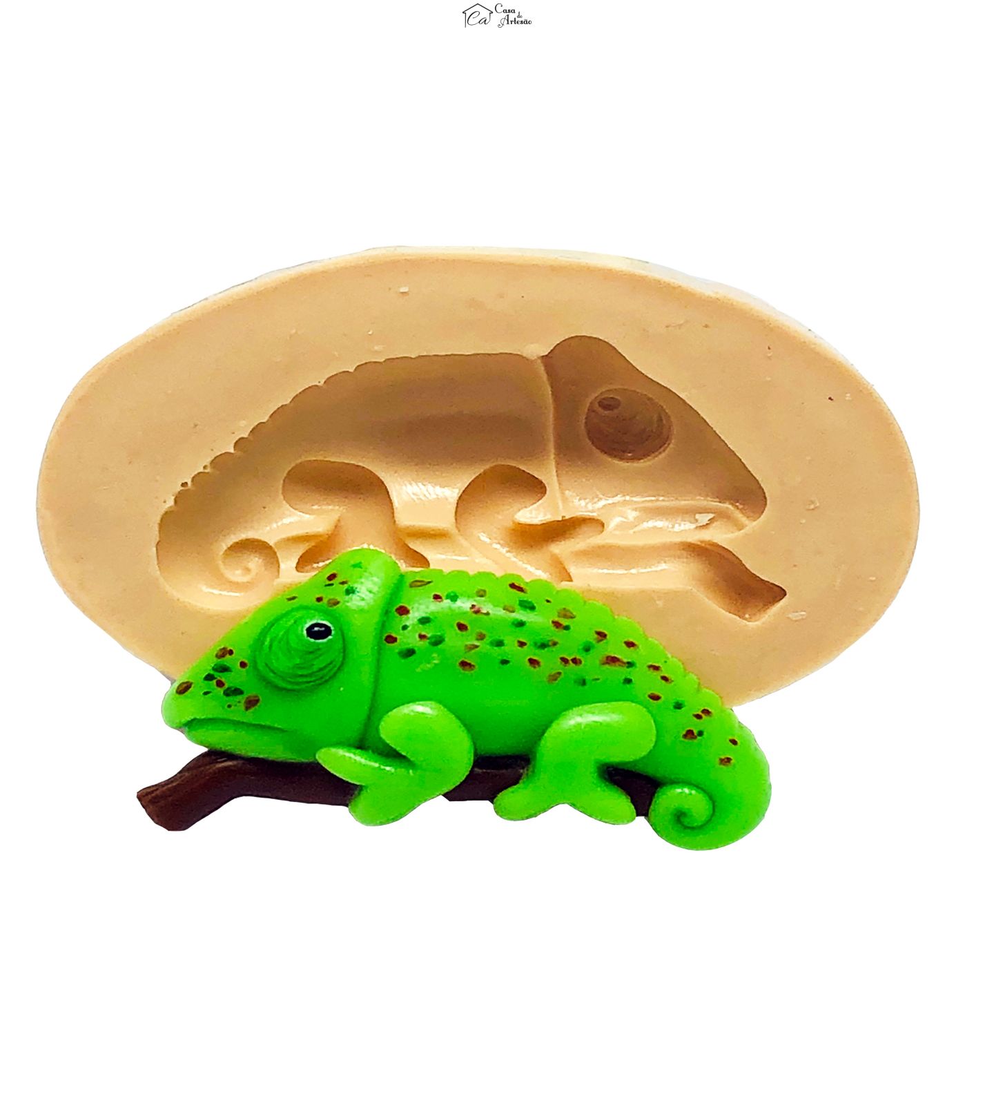 Molde de silicone - Camaleão - Pequeno - P805
