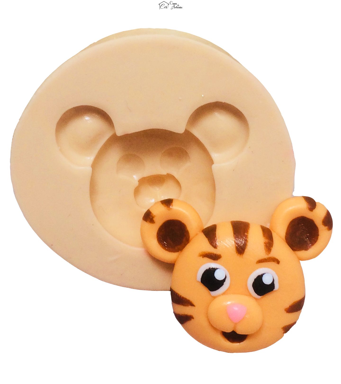 Molde de silicone - Daniel Tigre - Rosto Tigre - Pequeno - P386