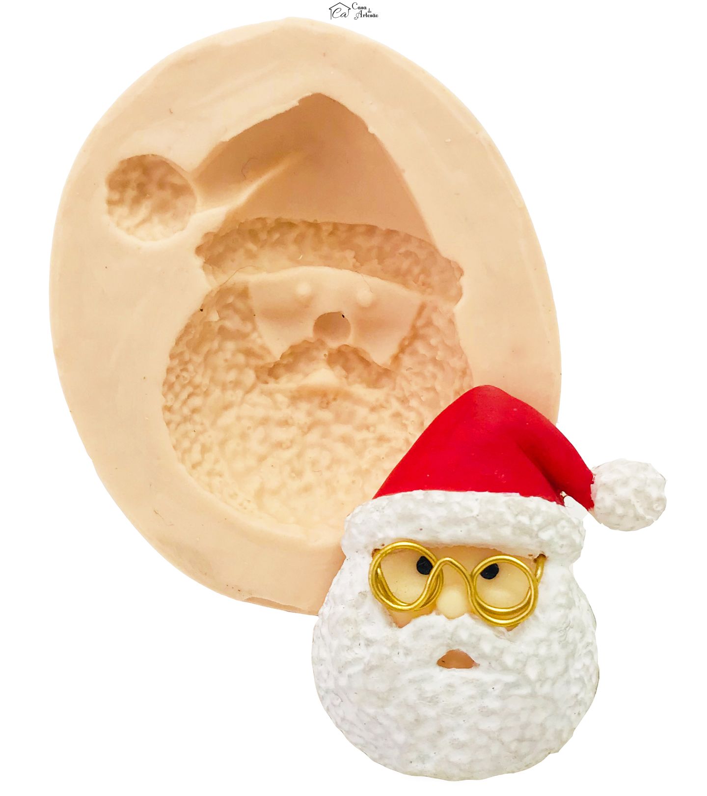 Molde de silicone - Rosto Papai Noel