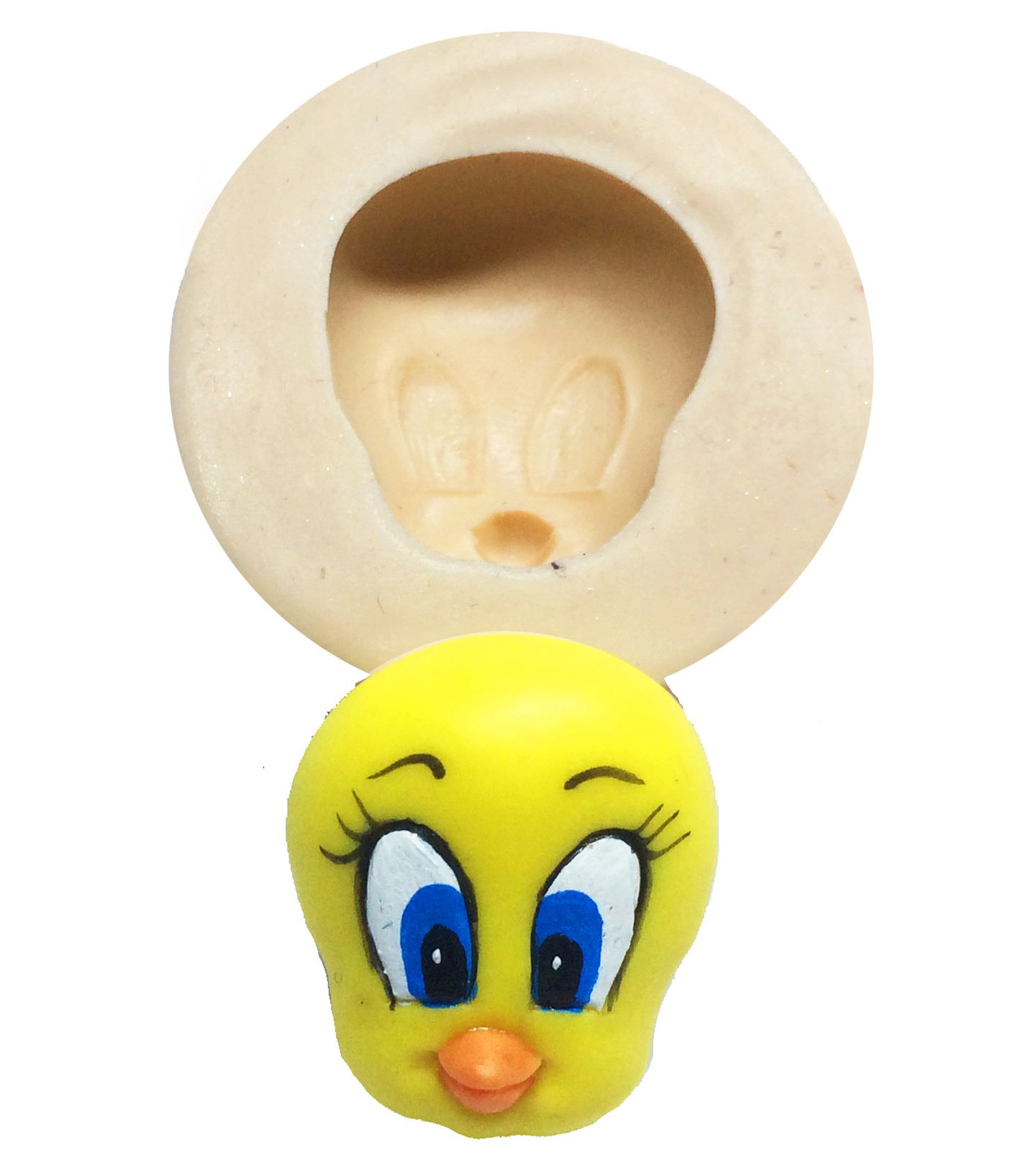 Molde de silicone - Looney Tunes Baby - Rosto Piu Piu - Medio - P39