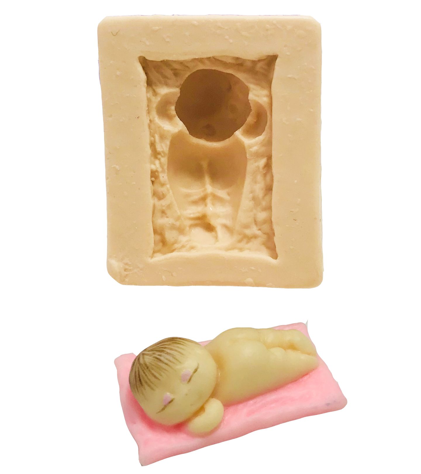 Bebe Deitado c/ Cabeça de Lado - Mini - P51