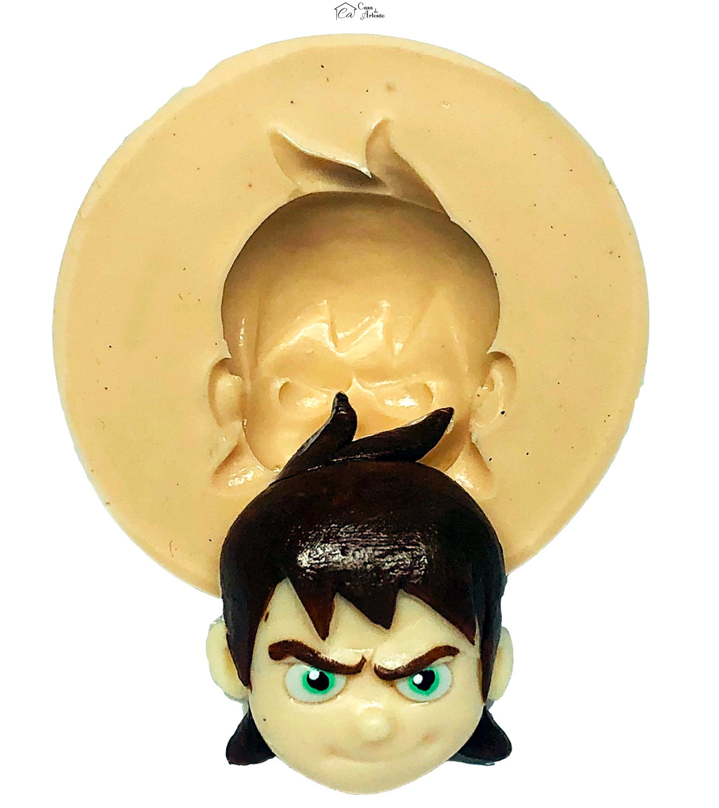 Molde de silicone - Ben 10 - Rosto Ben 10 - Pequeno - P735