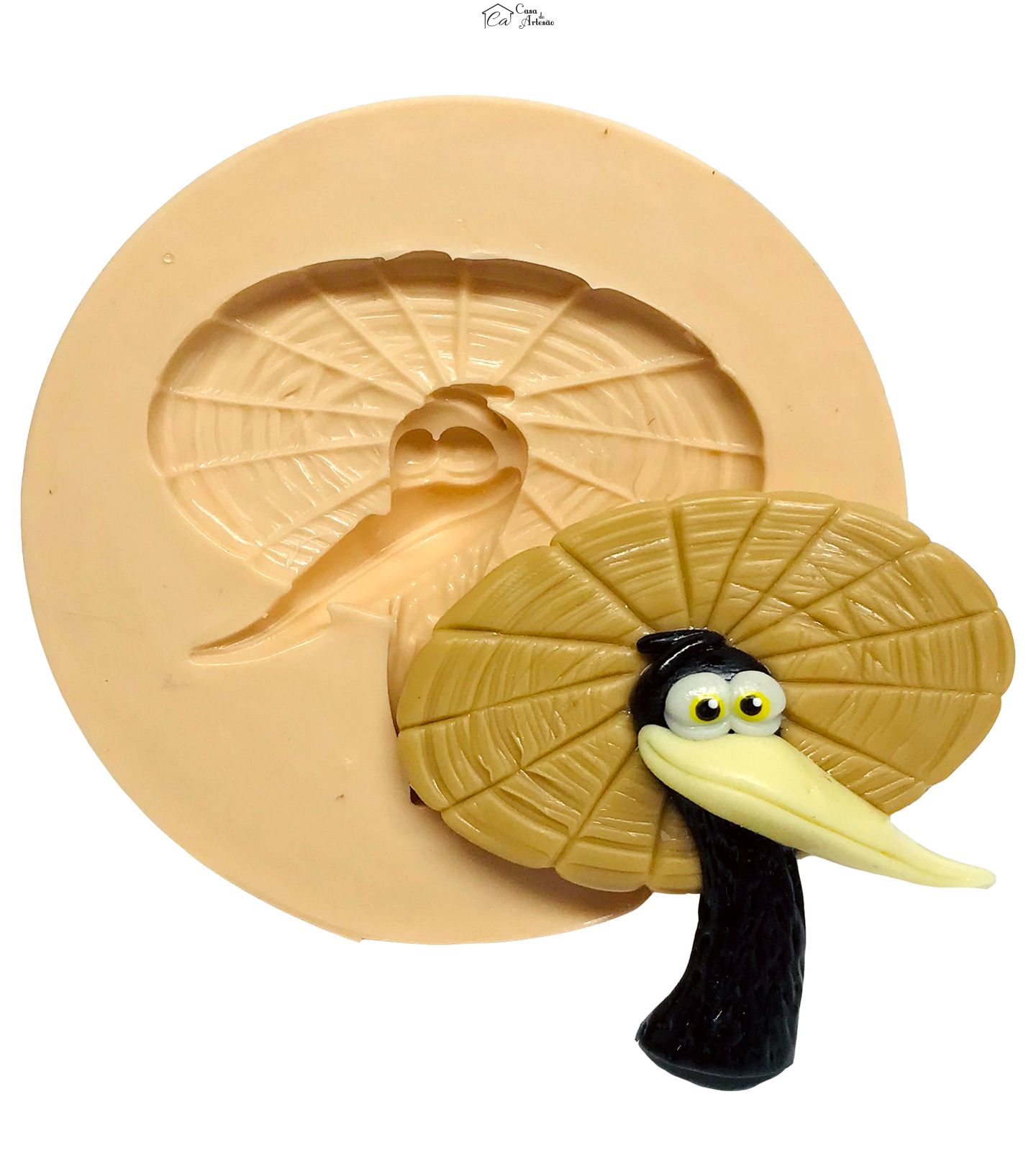 Molde de silicone - Kung Fu Panda - Rosto Mestre Garça - Grande - P595