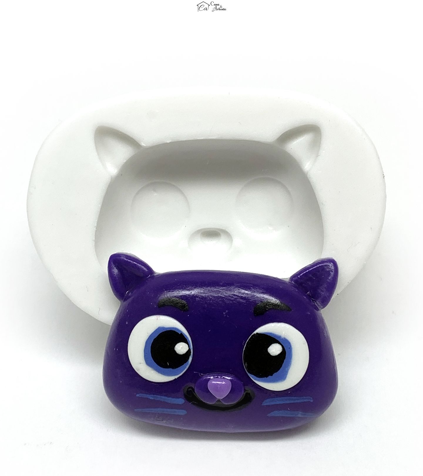 Molde de silicone - Vera e o Reino do Arco Iris - Rosto Bartleby - Grande - P1191