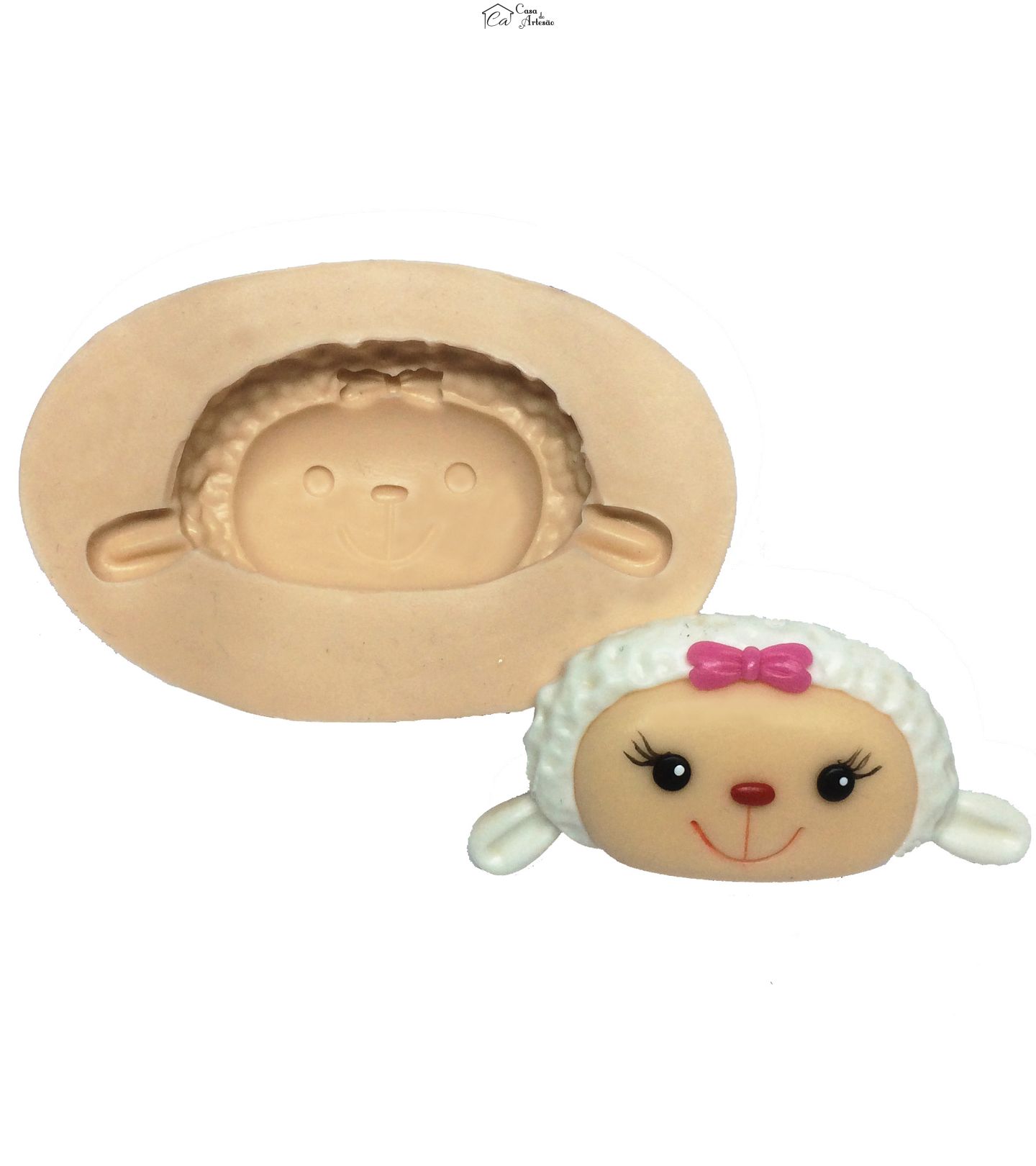 Molde de silicone - Doutora Brinquedos - Rosto Lambie Medio - P246