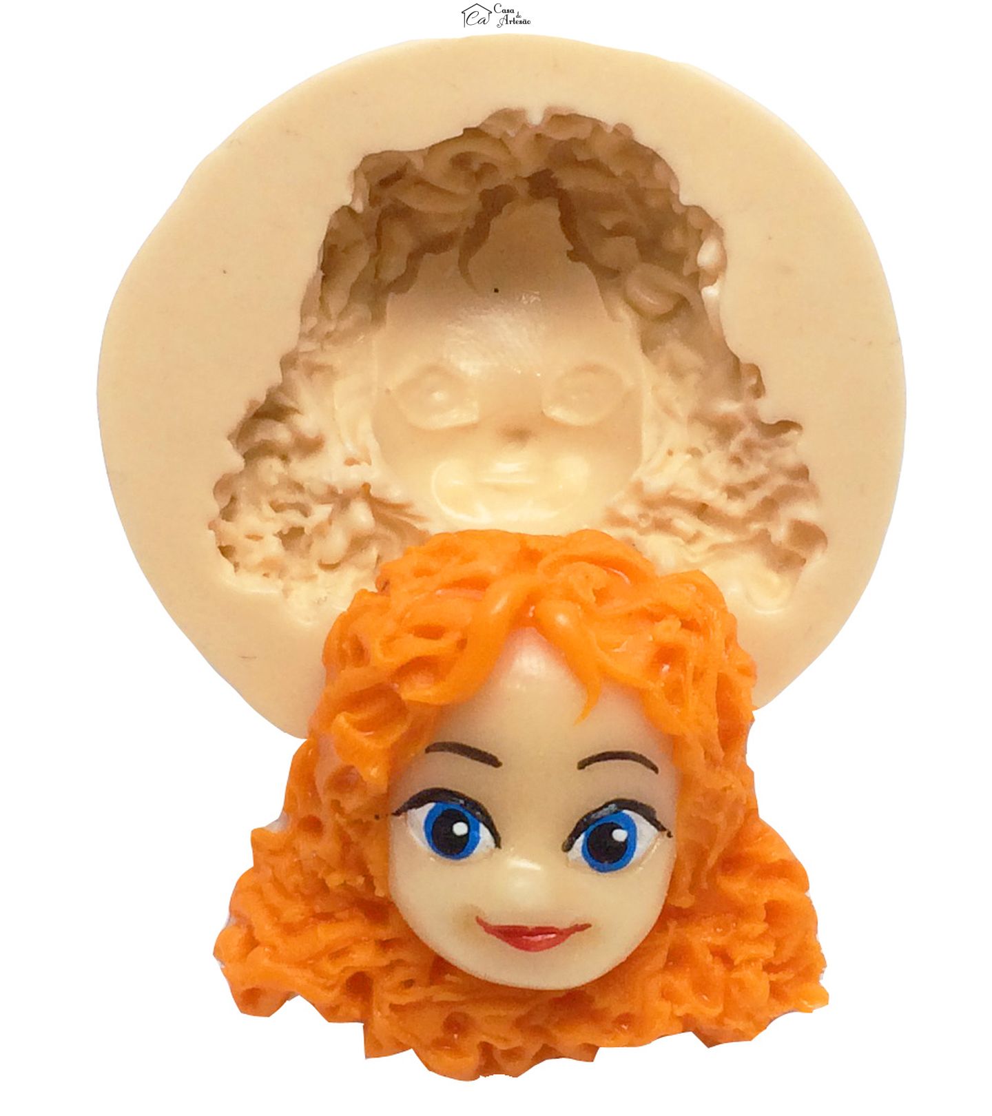 Molde de silicone - Princesas - Rosto Merida (Valente) - P177