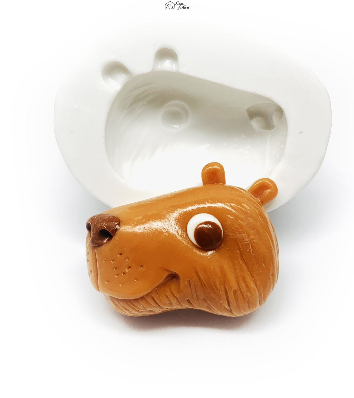 Molde de silicone - Capivara - Rosto - Grande - P1178