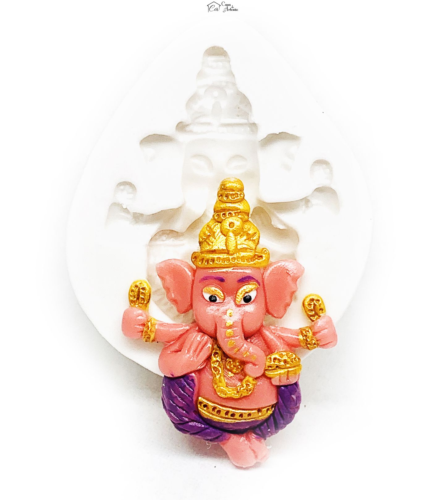 Molde de silicone - Ganesha - Media - P1162