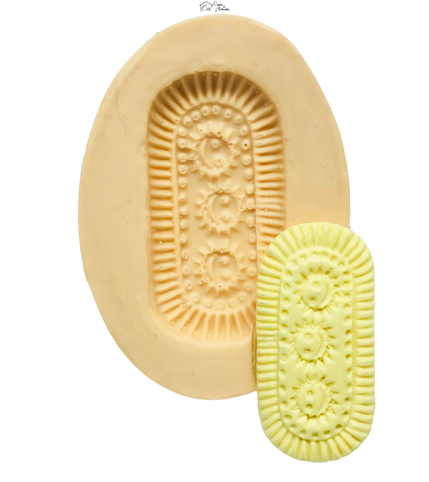 Molde de silicone - Bolacha Tipo Maisena com 3 Rostos - P1179