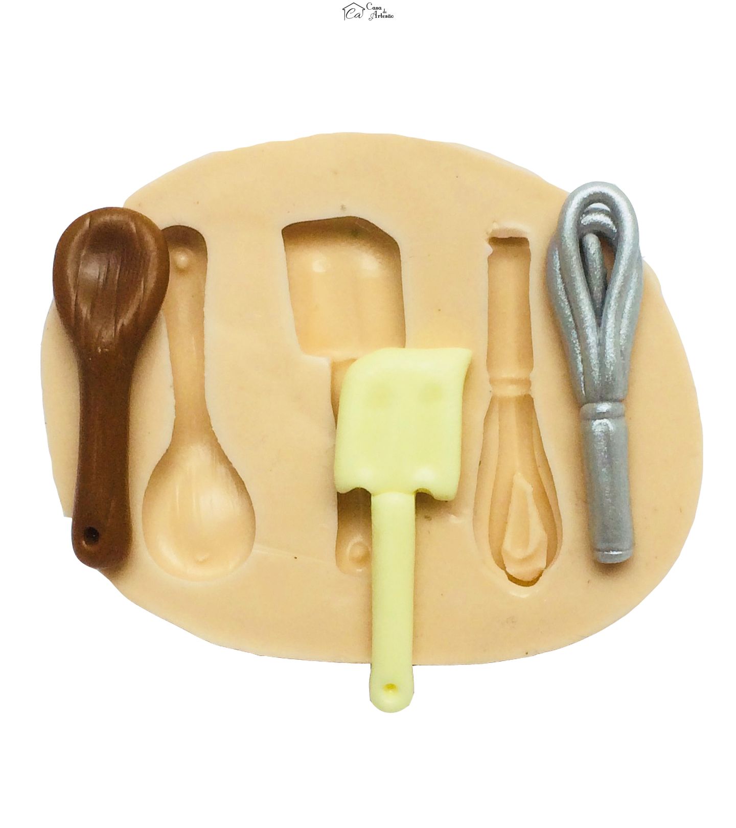 Molde de silicone - Batedeira - Espatula, Colher, Batedor - Pequeno - P224