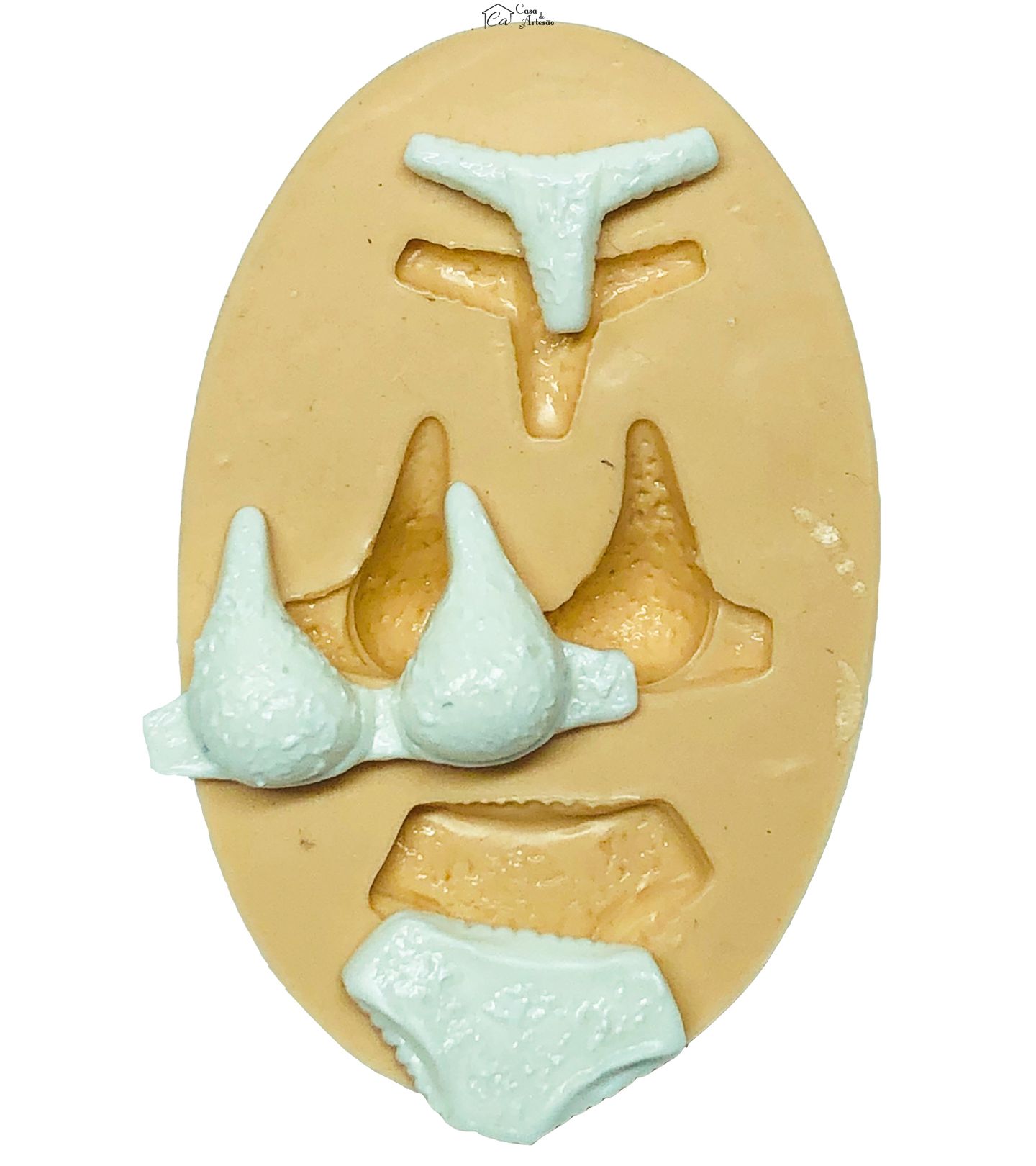 Molde de silicone - Roupas - Calcinha e Sutiã - Pequeno - P668