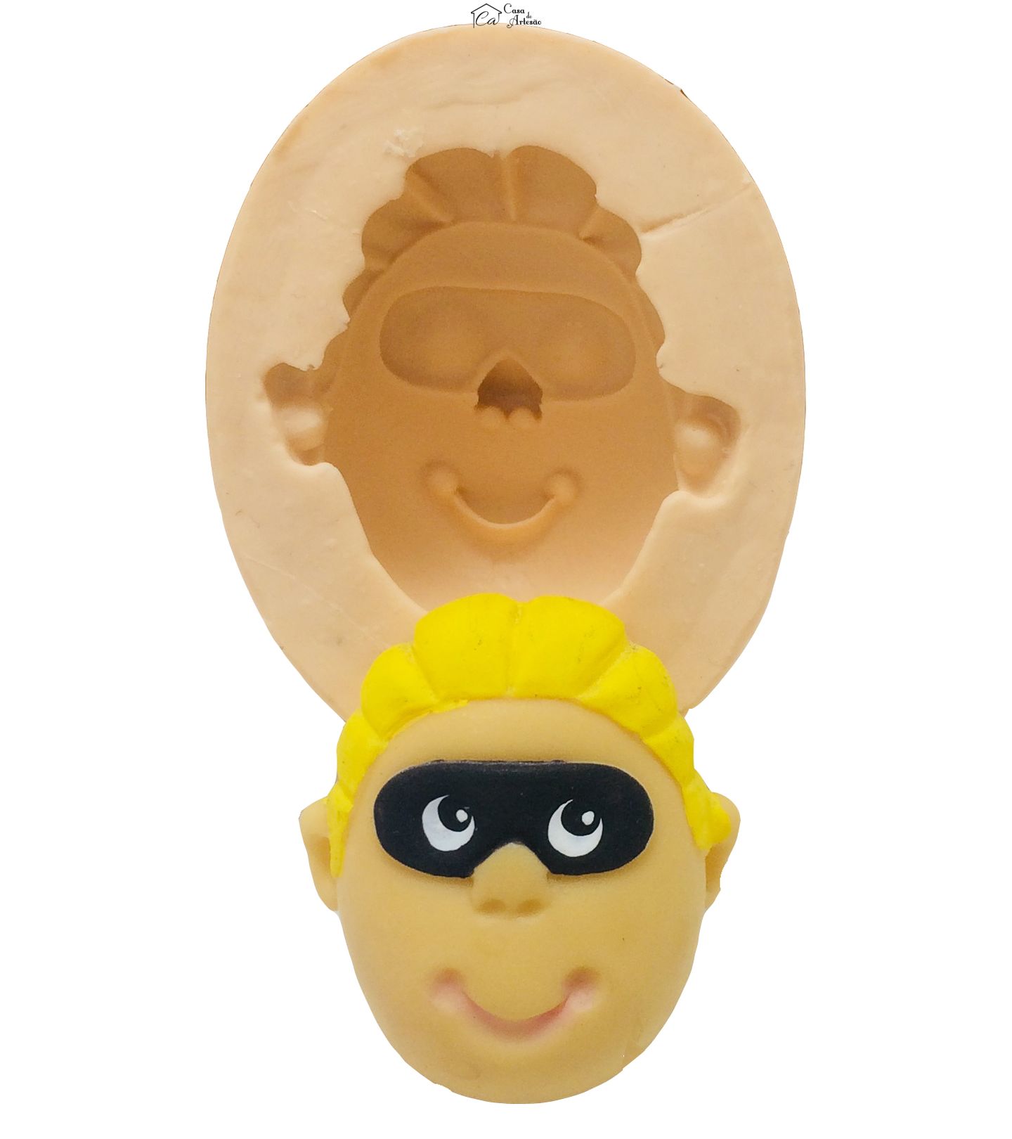 Molde de silicone - Os Incríveis -  Sr Incrivel - Rosto