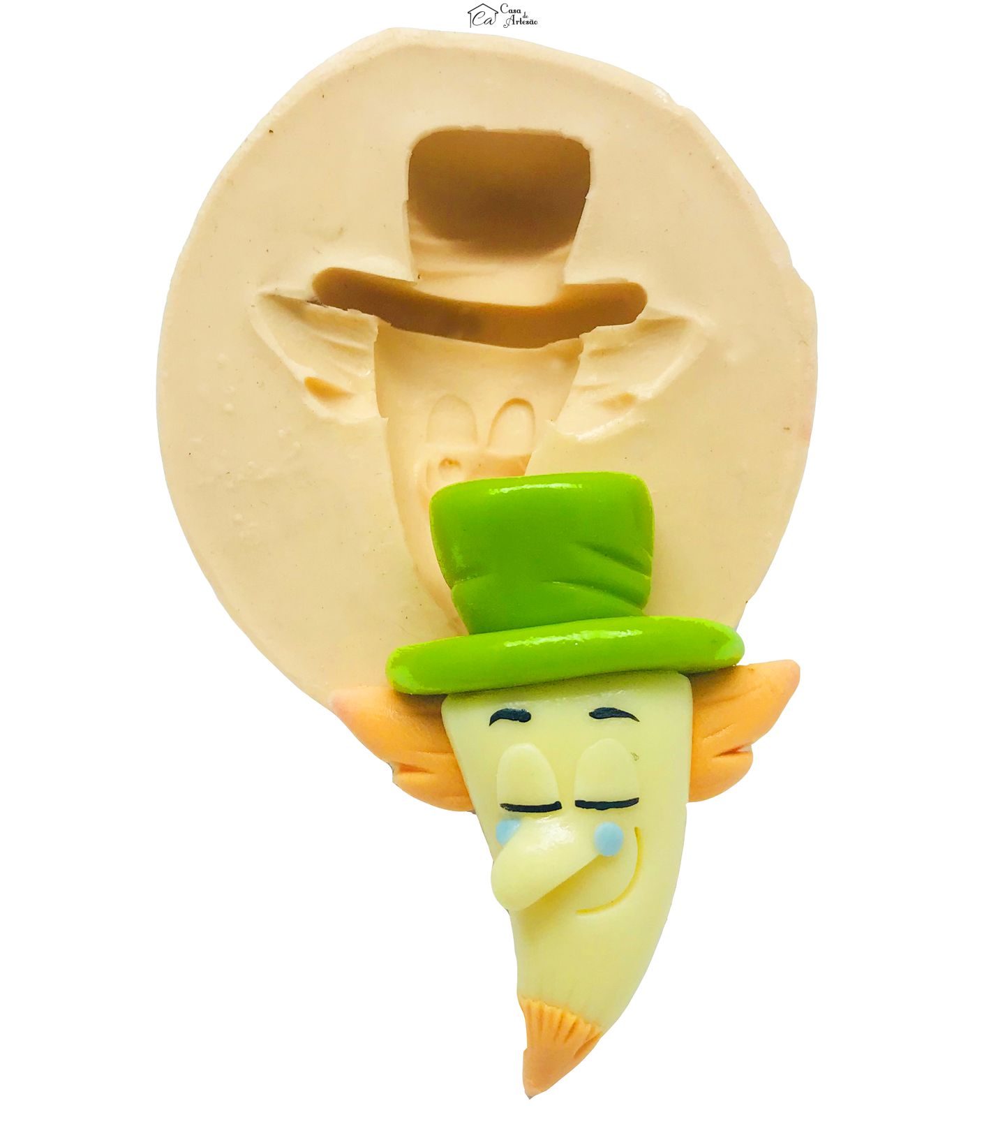 Molde de silicone - Sitio do Pica Pau Amarelo - Rosto Visconde de Sabugosa - Medio - P485