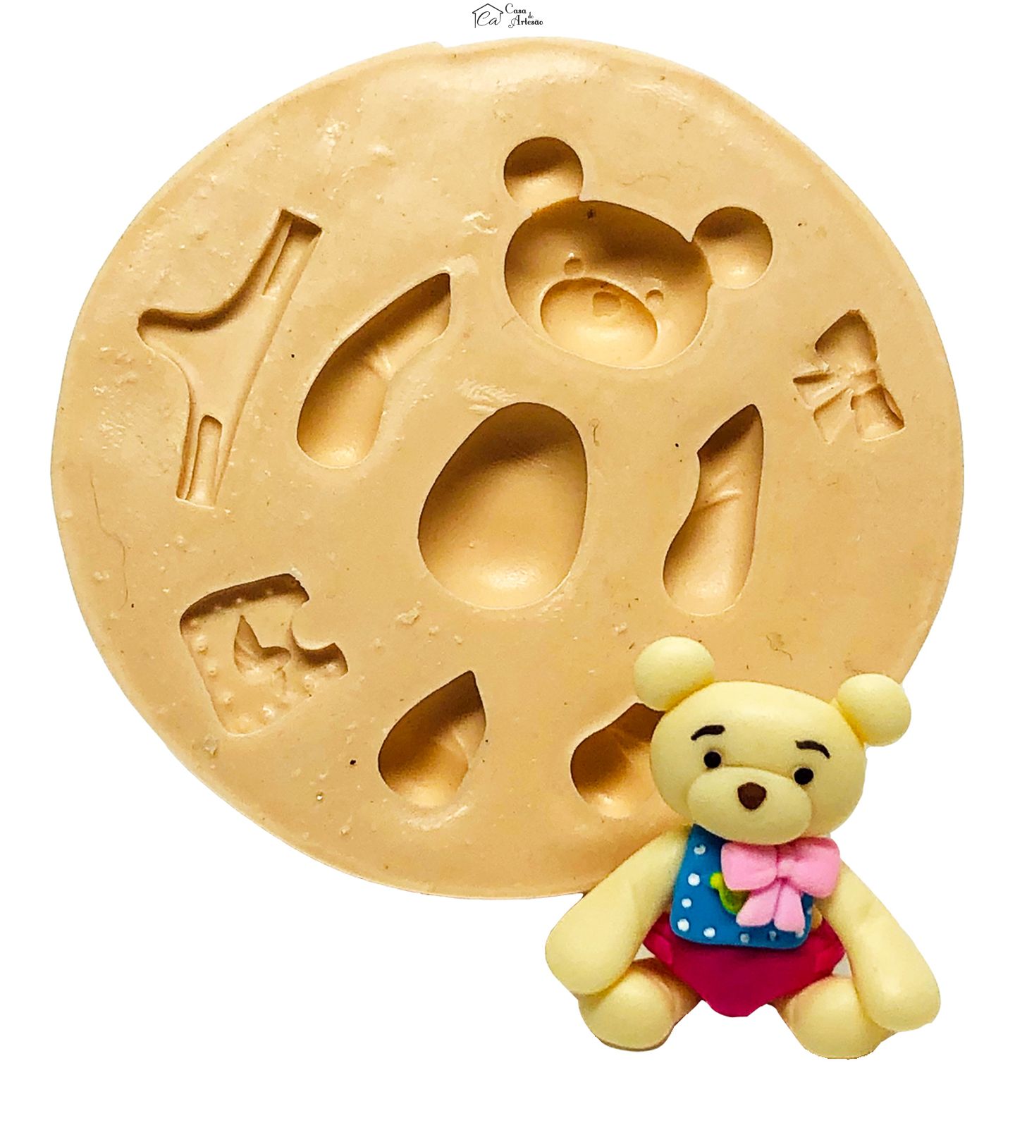 Molde de silicone - Urso 3D - Pequeno - P728