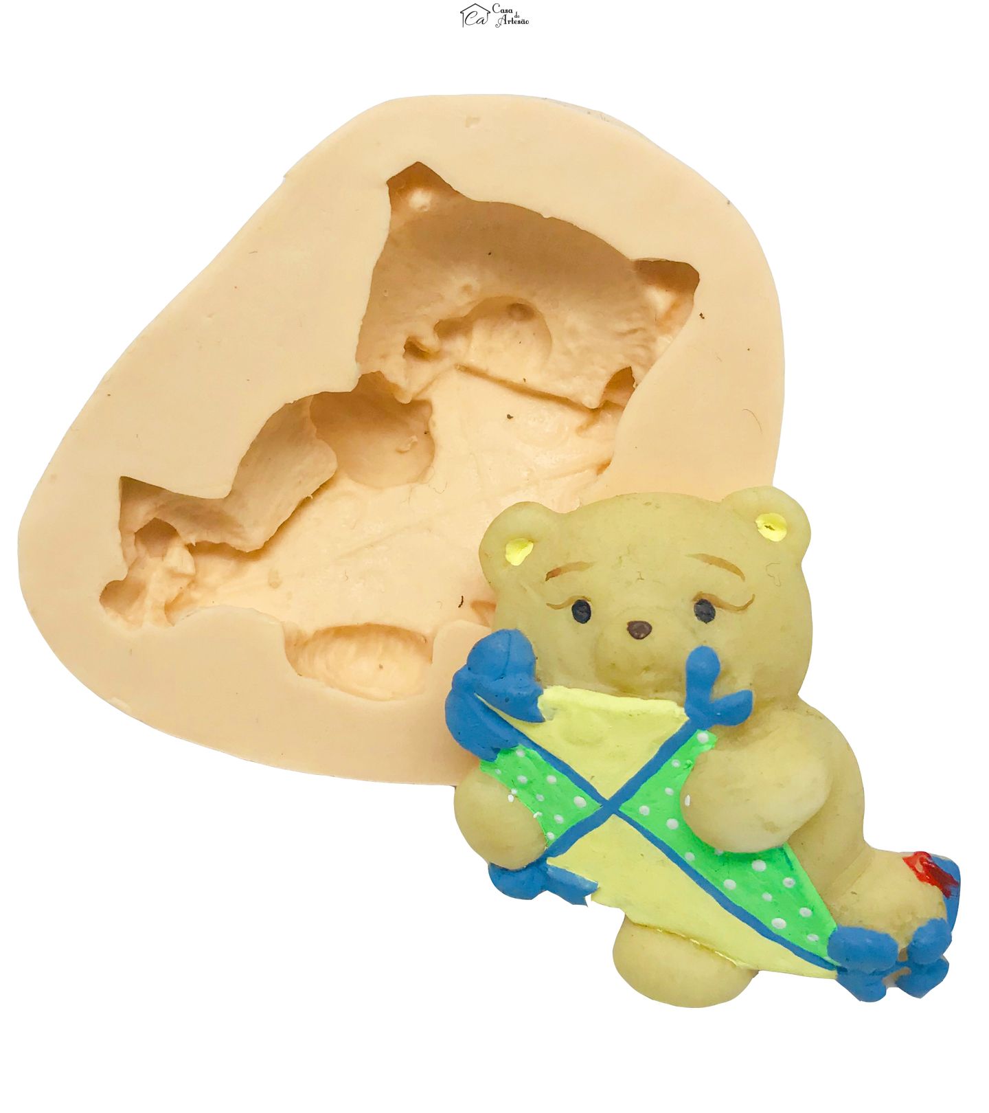 Molde de silicone - Urso c/ Pipa - P84