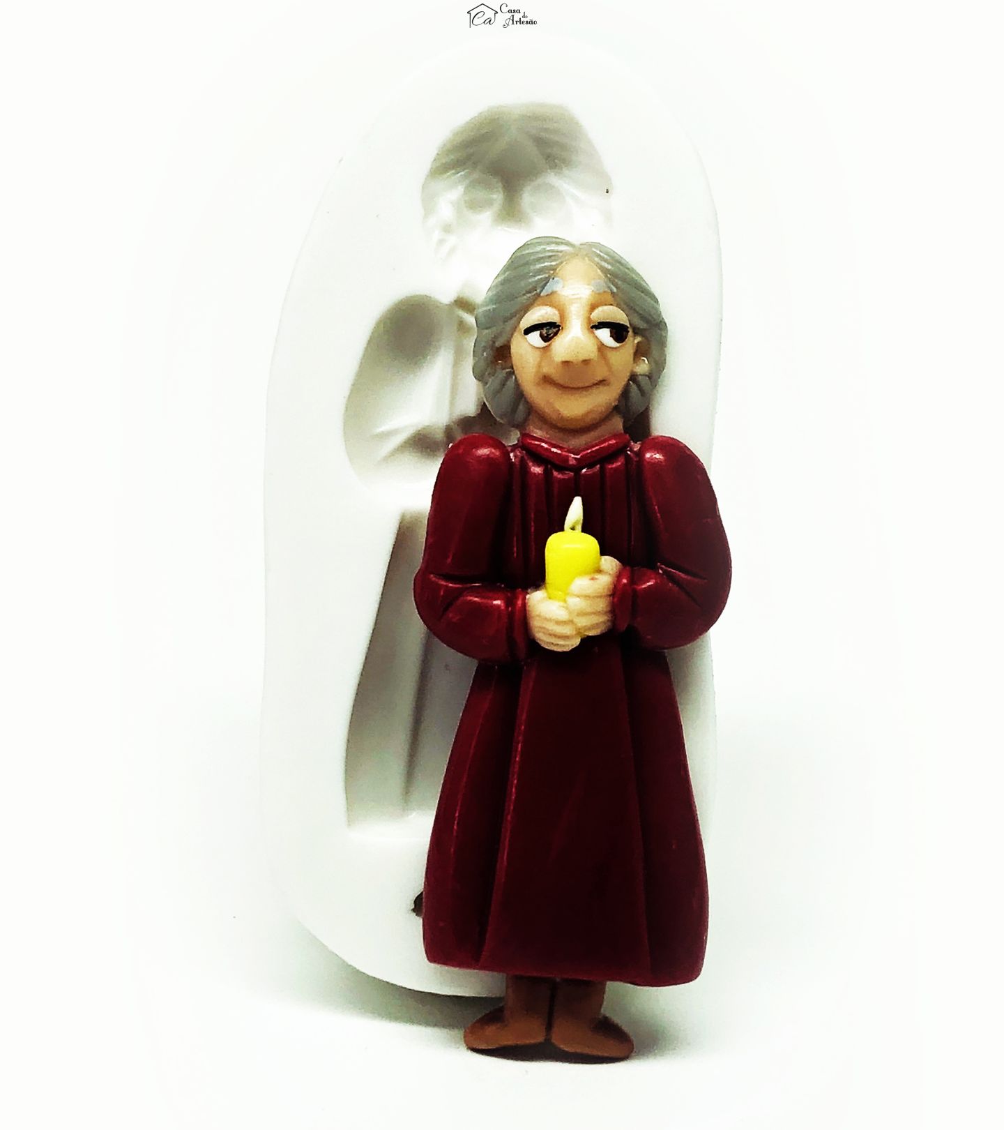 Molde de silicone - Encanto - Abuela Alma Madrigal - Grande - P1127