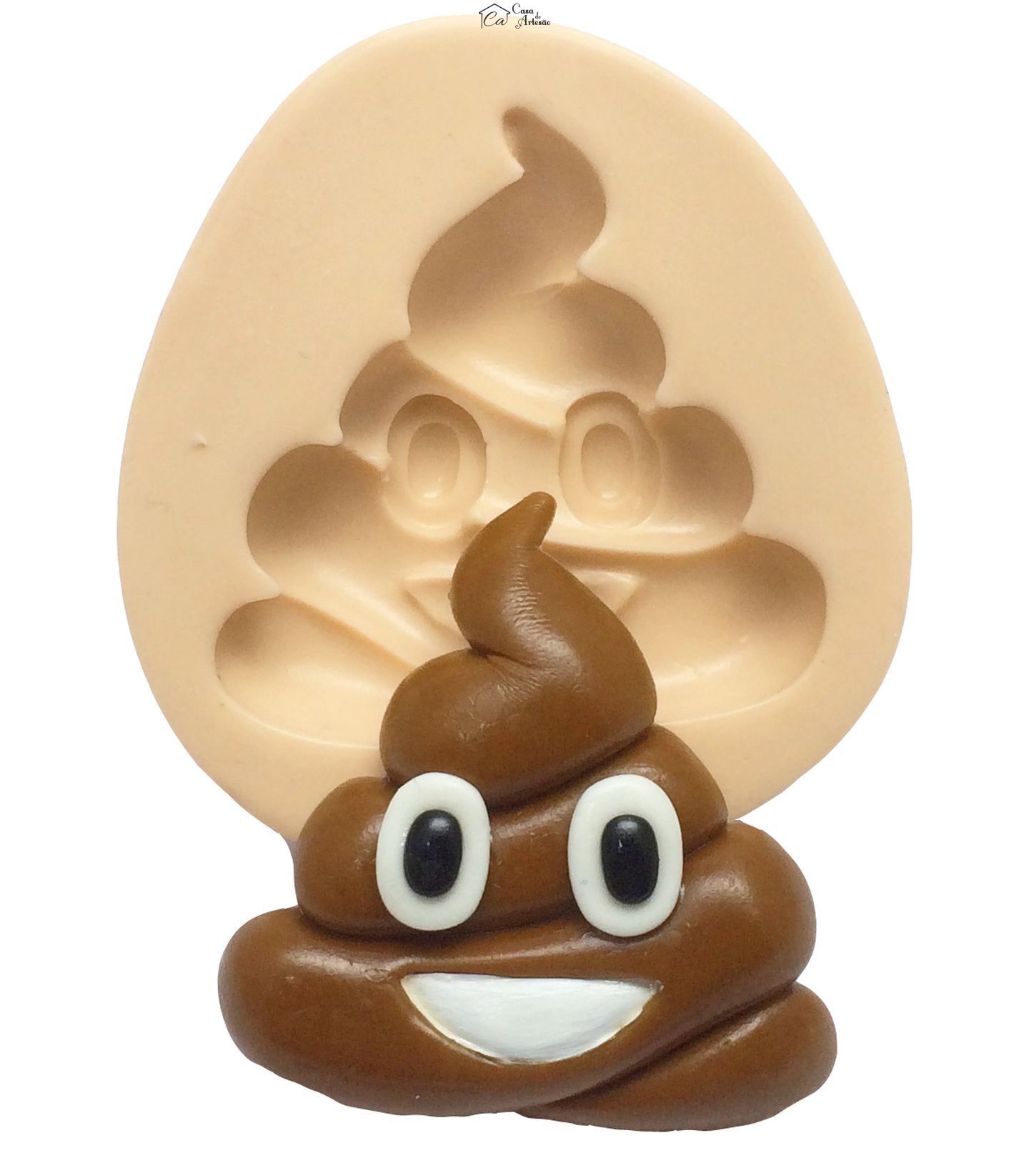 Molde de silicone - Emoji O filme - Rosto Coco Medio - P291