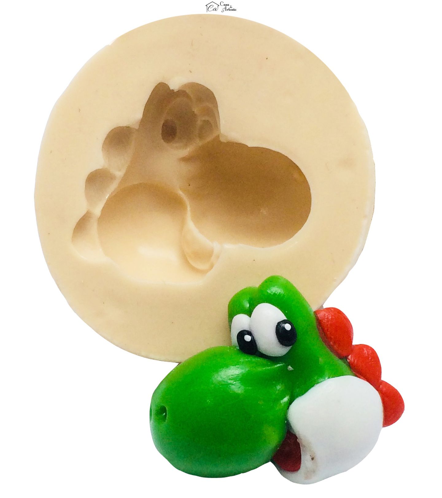 Molde de silicone - Super Mario Bros. - Rosto Yoshi - P179