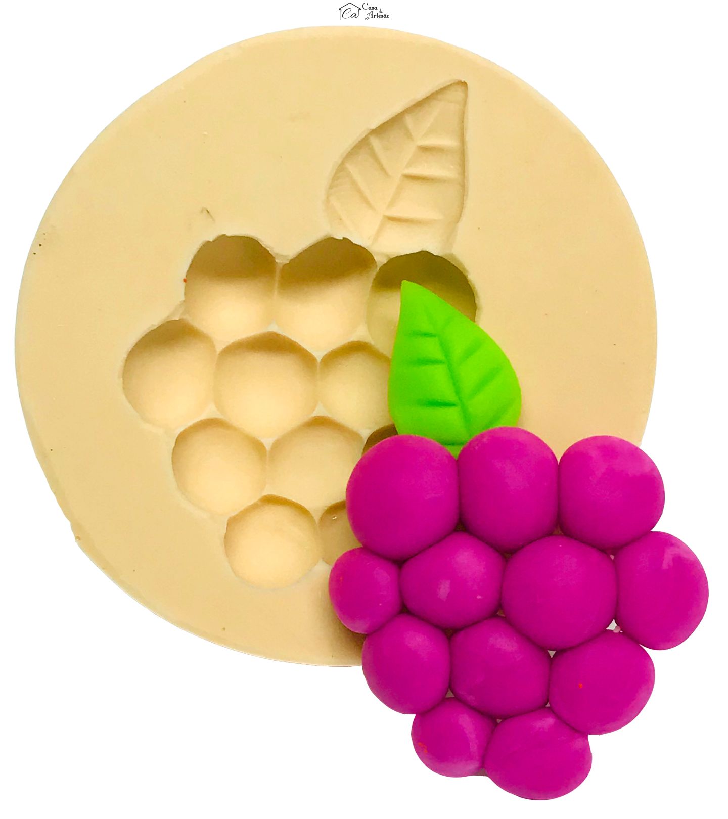 Molde de silicone - Moranguinho - Cachinho de Framboesa - Fruta Media - P519