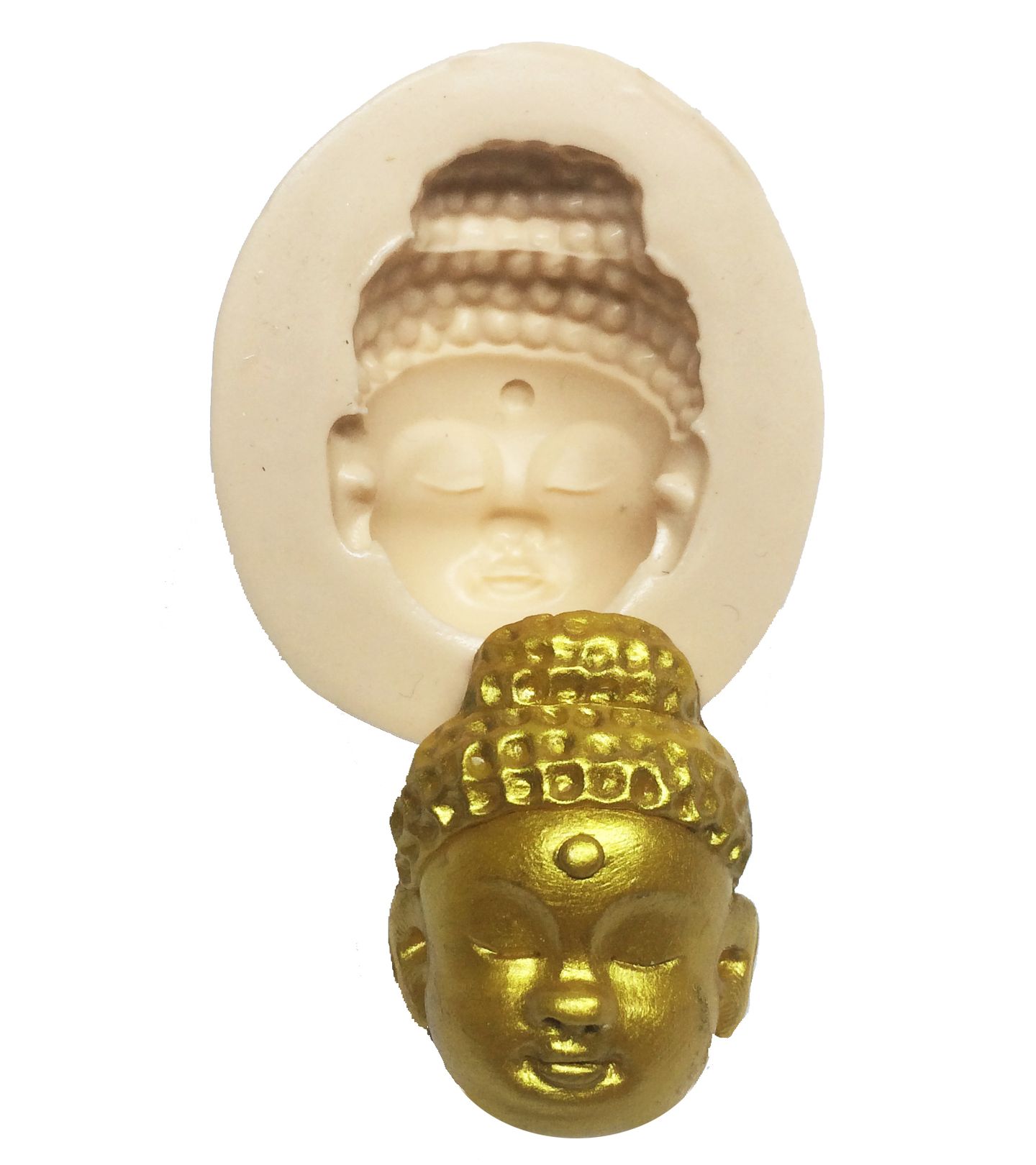 Molde de silicone - Rosto Buda