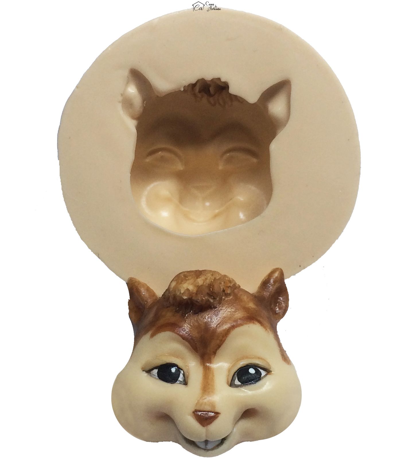 Molde de silicone - Alvin e os Esquilos - Rosto Theodore