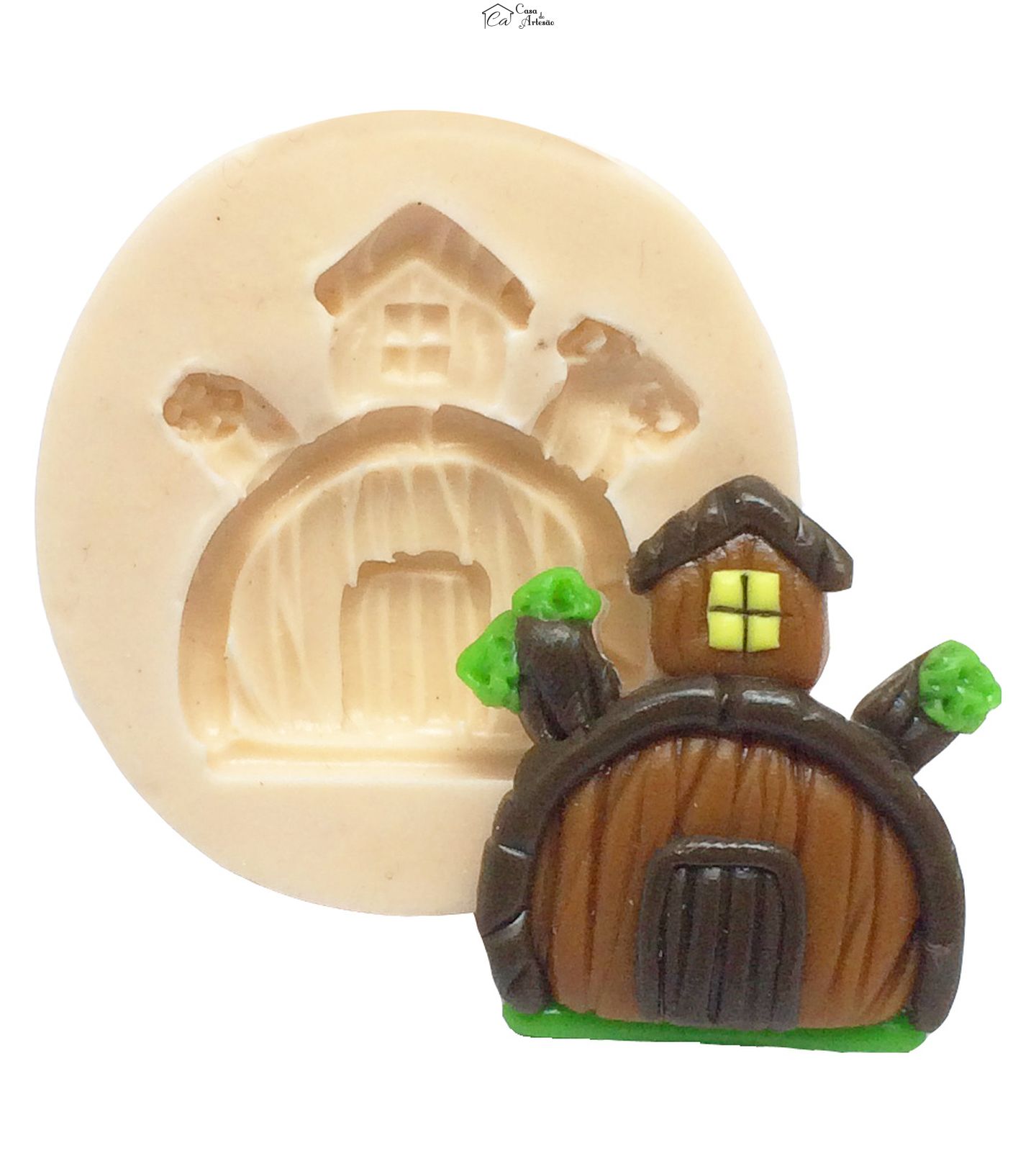 Molde de silicone - Masha e o Urso - Casa do Urso - Pequena - P171 / 199 / 200