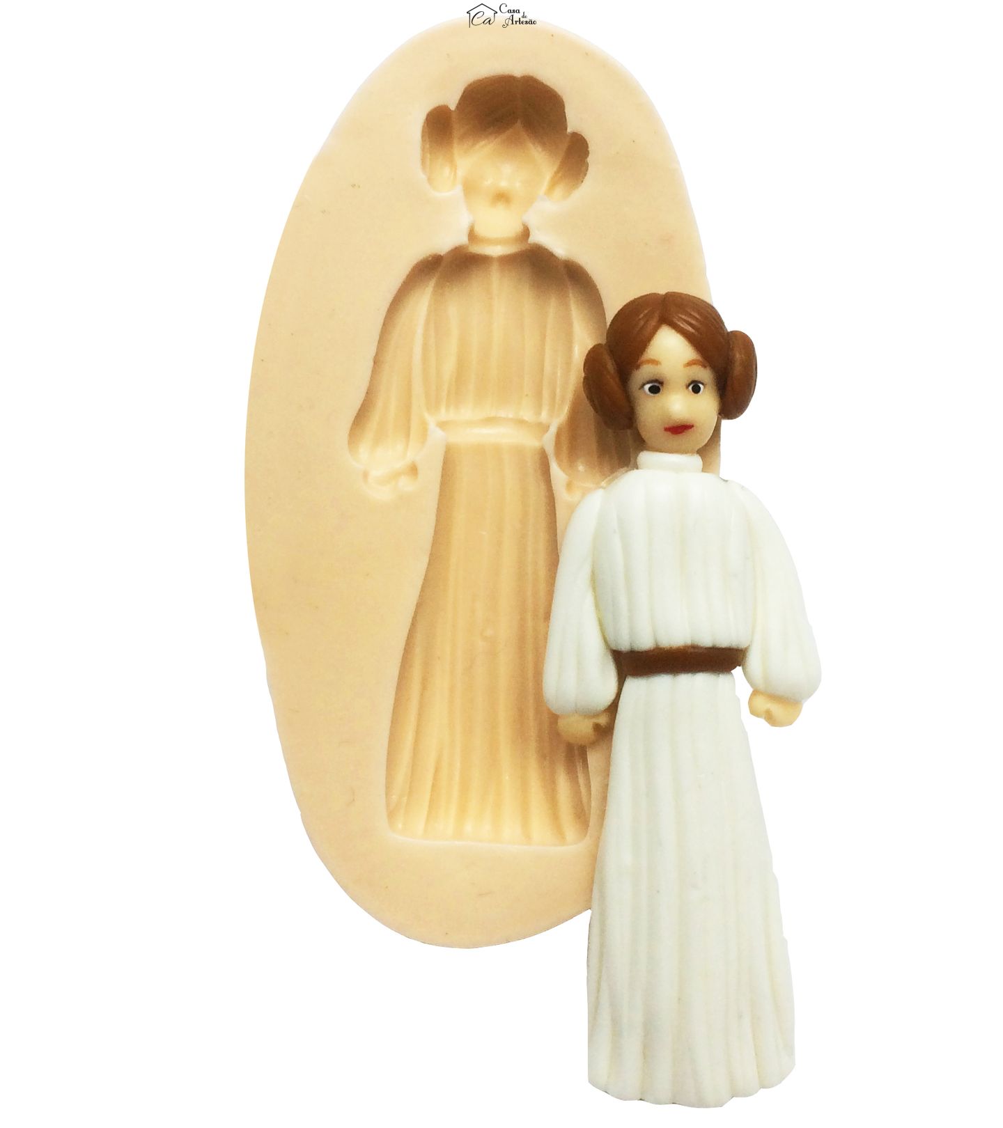 Molde de silicone - Guerra na Estrelas - Princesa Leia - P239