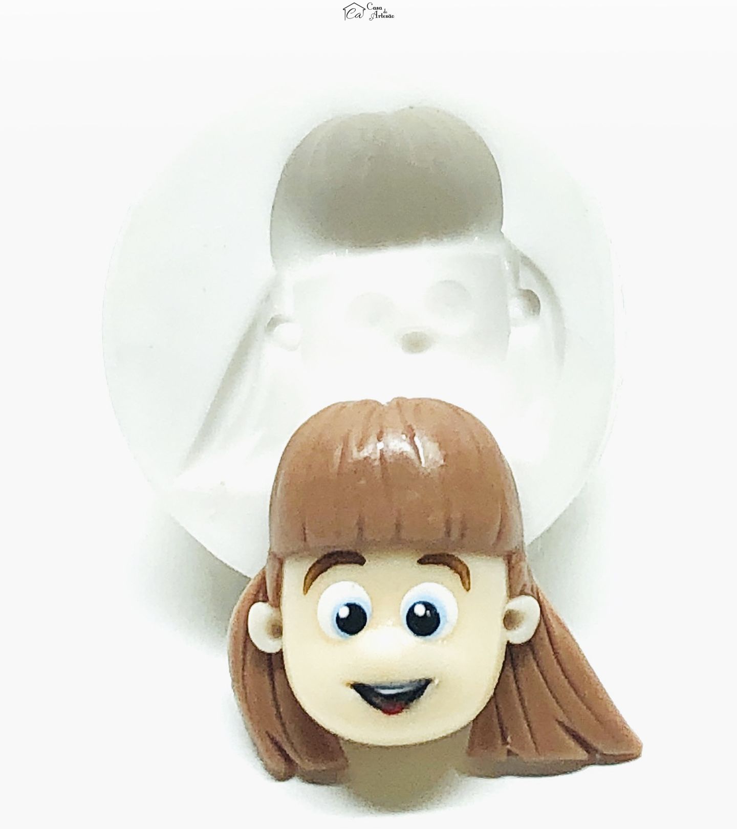 Molde de silicone - Os Aventureiros - Rosto Aventureira Vermelha - Pequeno - P1011