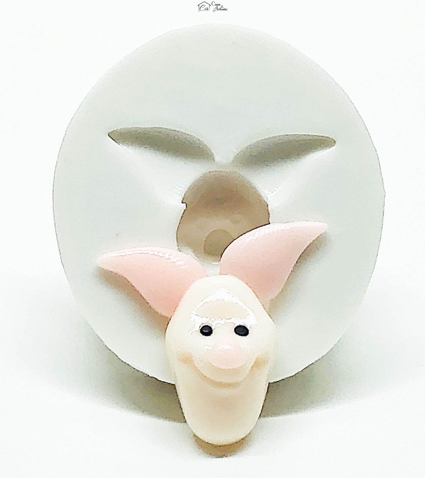 Molde de silicone - Urso Pooh - Rosto Leitao - Pequeno - P1002