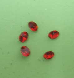 Strass  Swarovski - Emb c/ 12 Pares - nº 17 - Vermelho