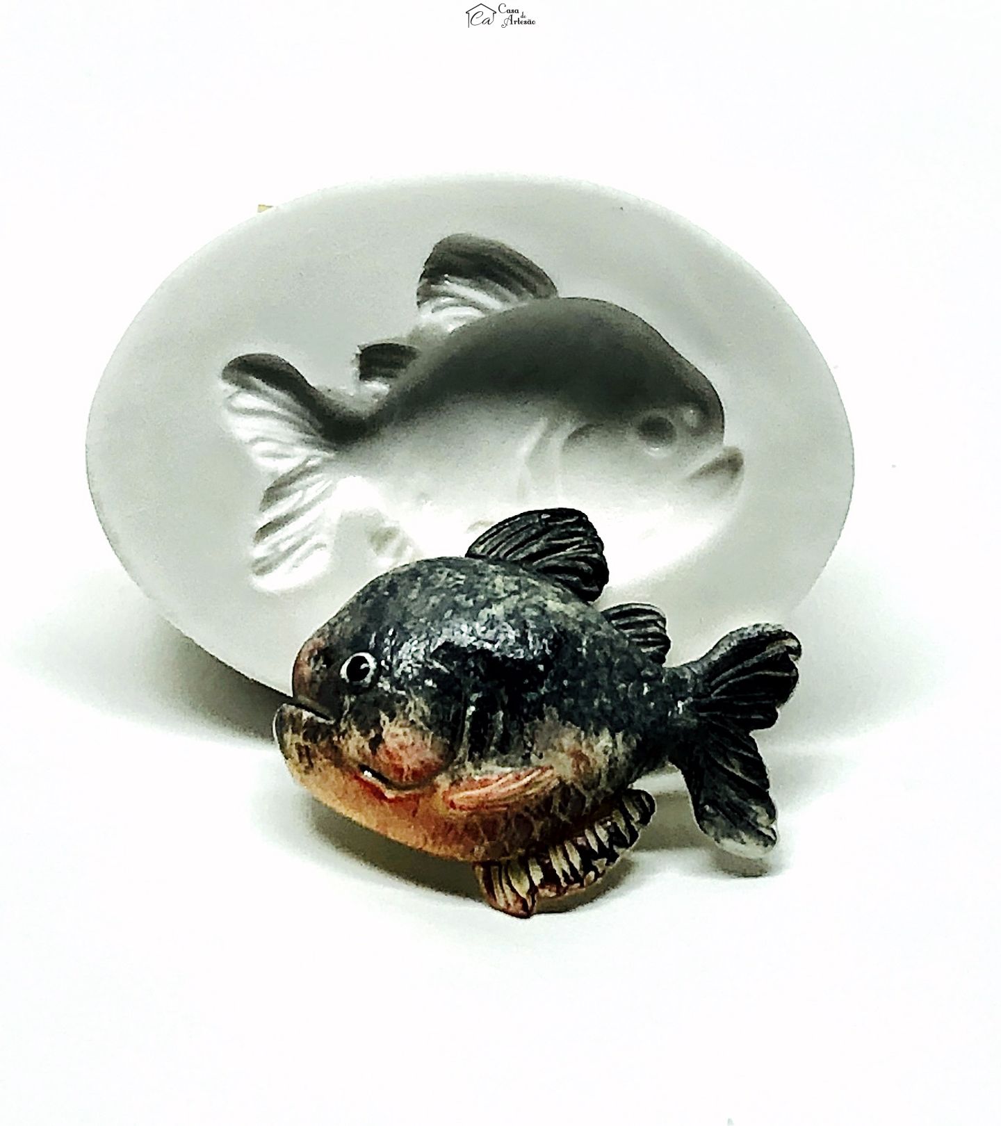 Molde de silicone - Peixe - Piranha - Pequena - P987